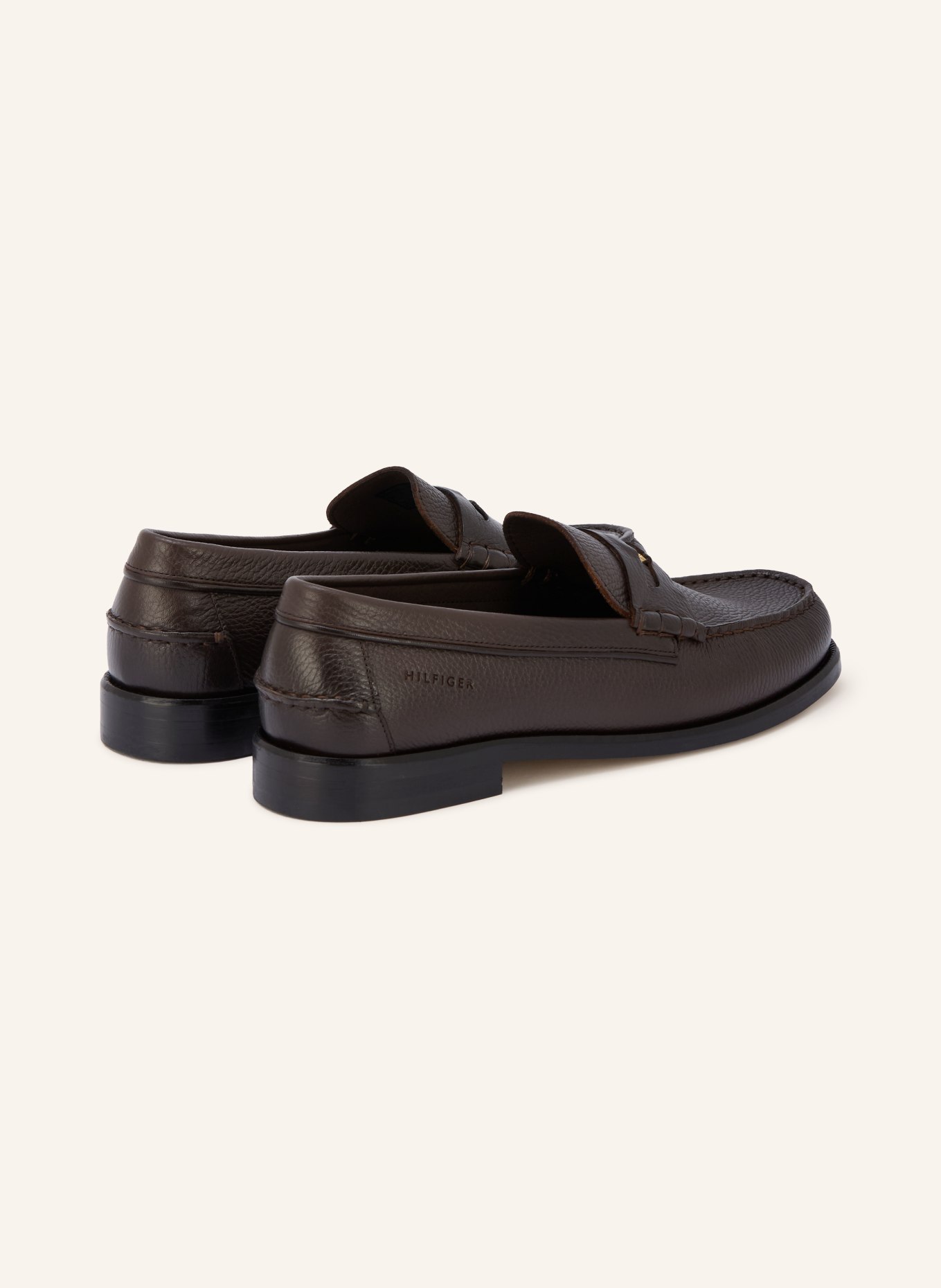 TOMMY HILFIGER Loafers à barrette: MARRON FONCÉ