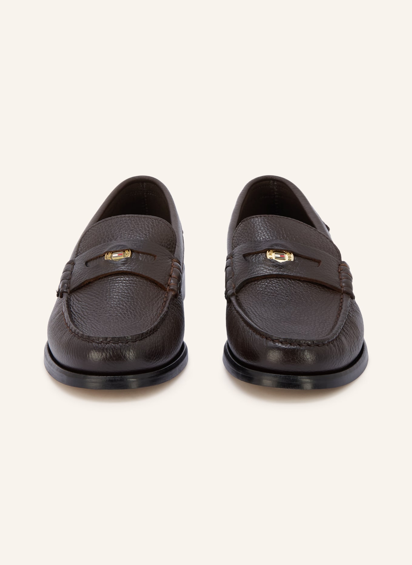 TOMMY HILFIGER Loafers à barrette: MARRON FONCÉ