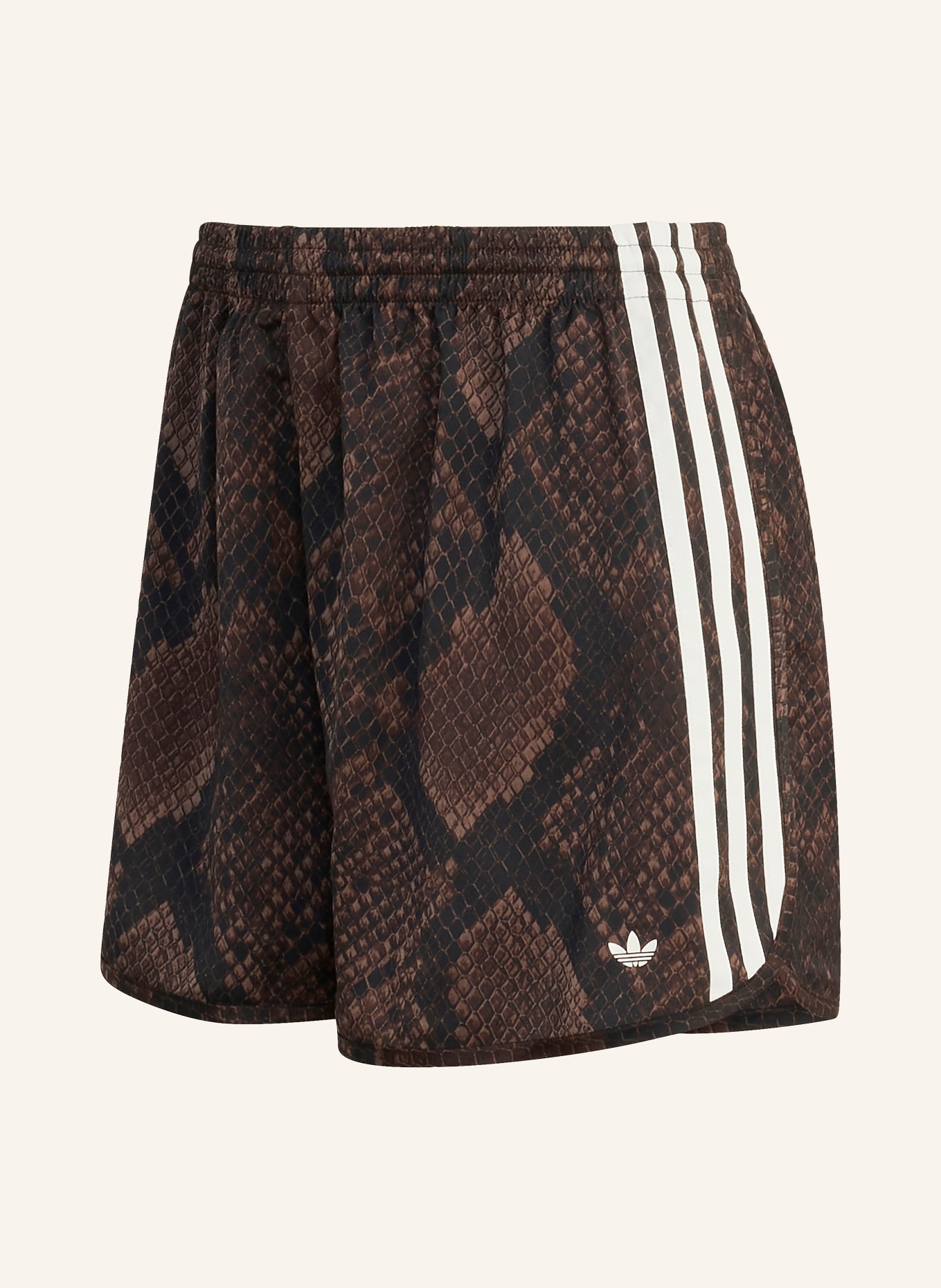 adidas Originals Satinshorts SNAKE PRINT: DUNKELBRAUN / WEISS