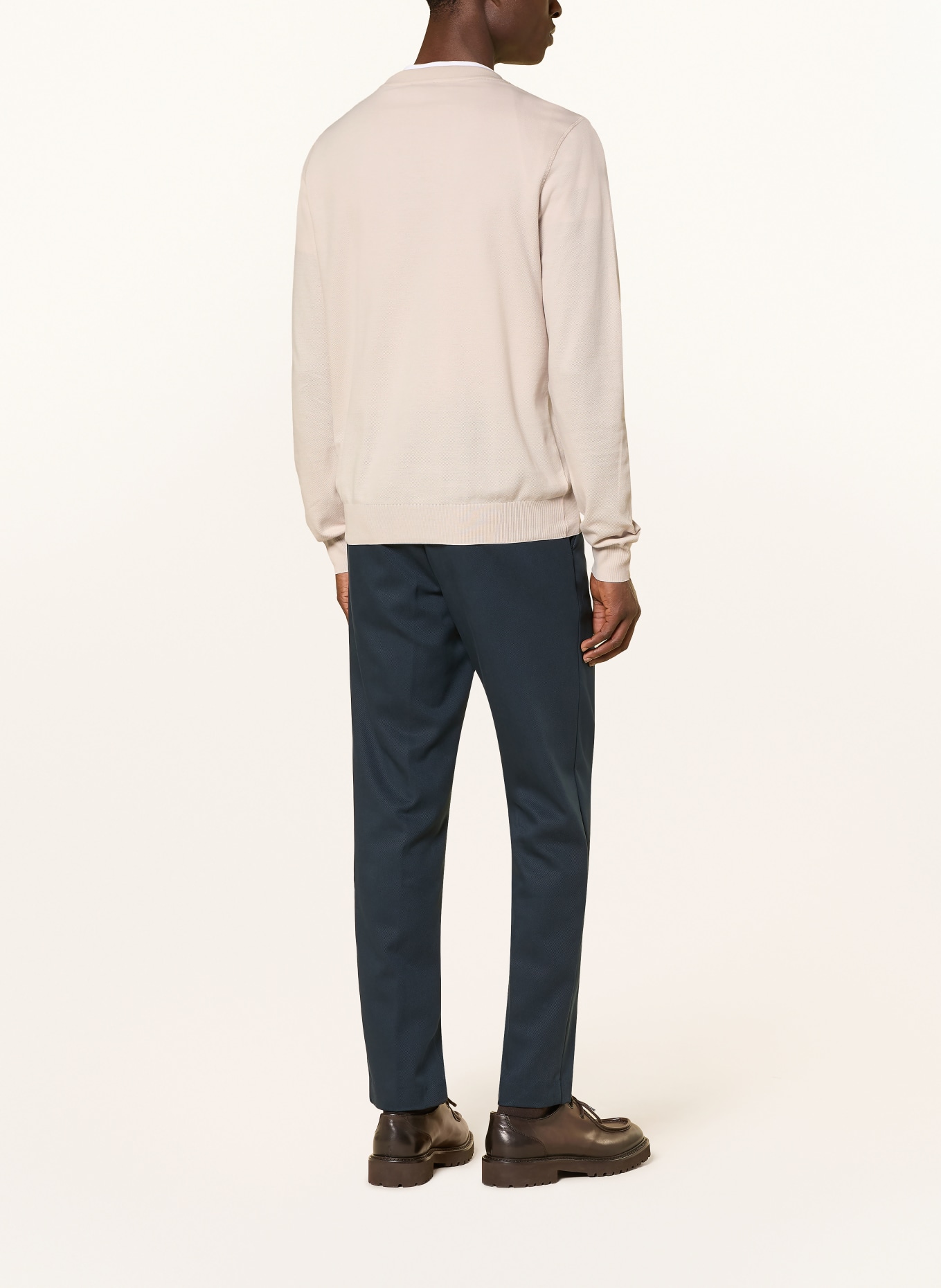 MAERZ MUENCHEN Piqué Long-sleeve shirt: CREAM