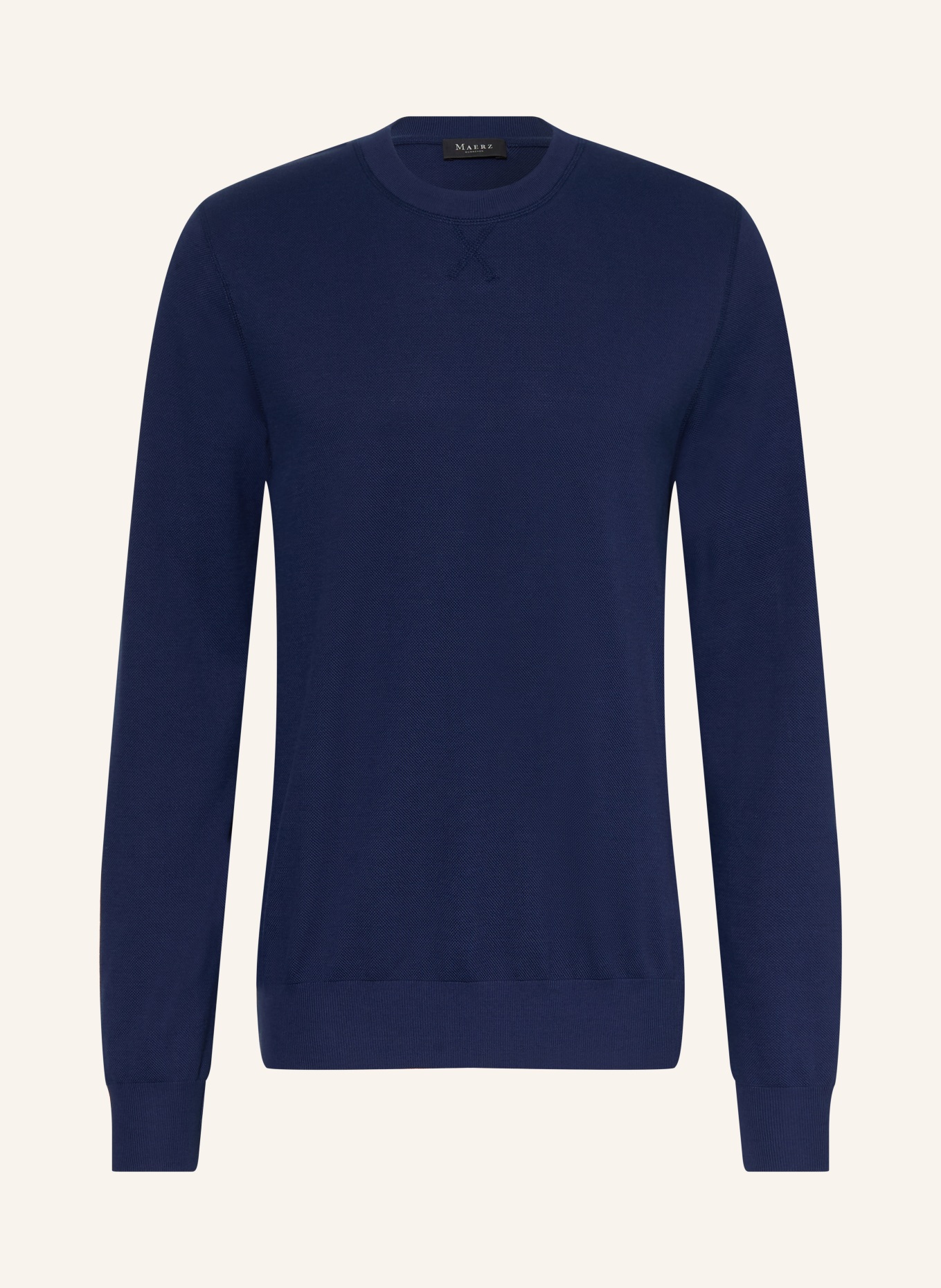 MAERZ MUENCHEN Piqué Long-sleeve shirt: DARK BLUE