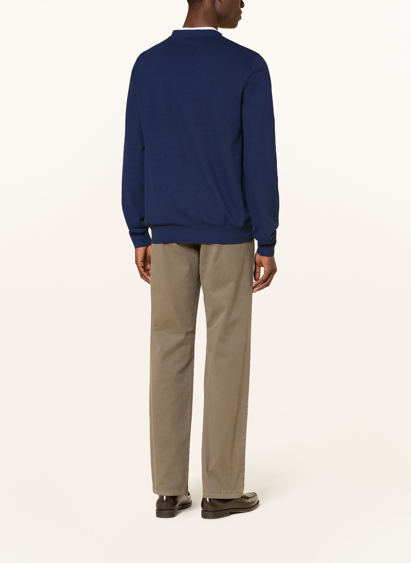MAERZ MUENCHEN Piqué Long-sleeve shirt: DARK BLUE