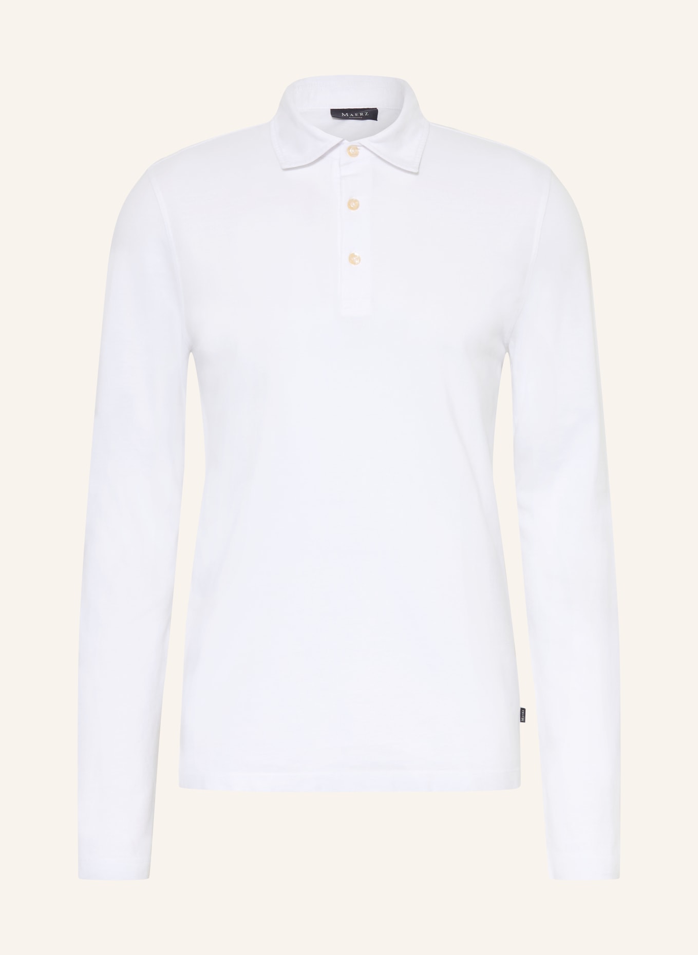 MAERZ MUENCHEN Piqué polo shirt: WHITE