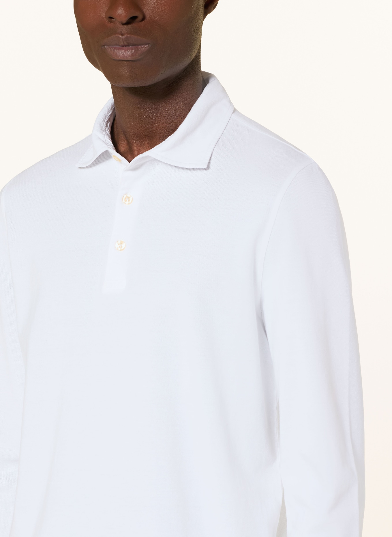 MAERZ MUENCHEN Piqué polo shirt: WHITE
