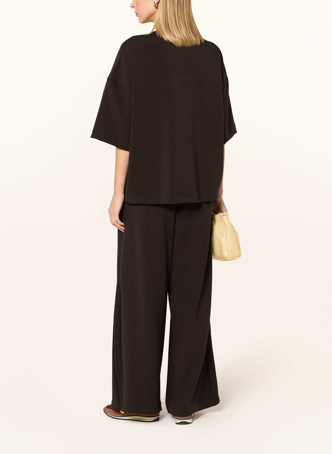 adidas Originals Wide-leg sweatpants: DARK BROWN