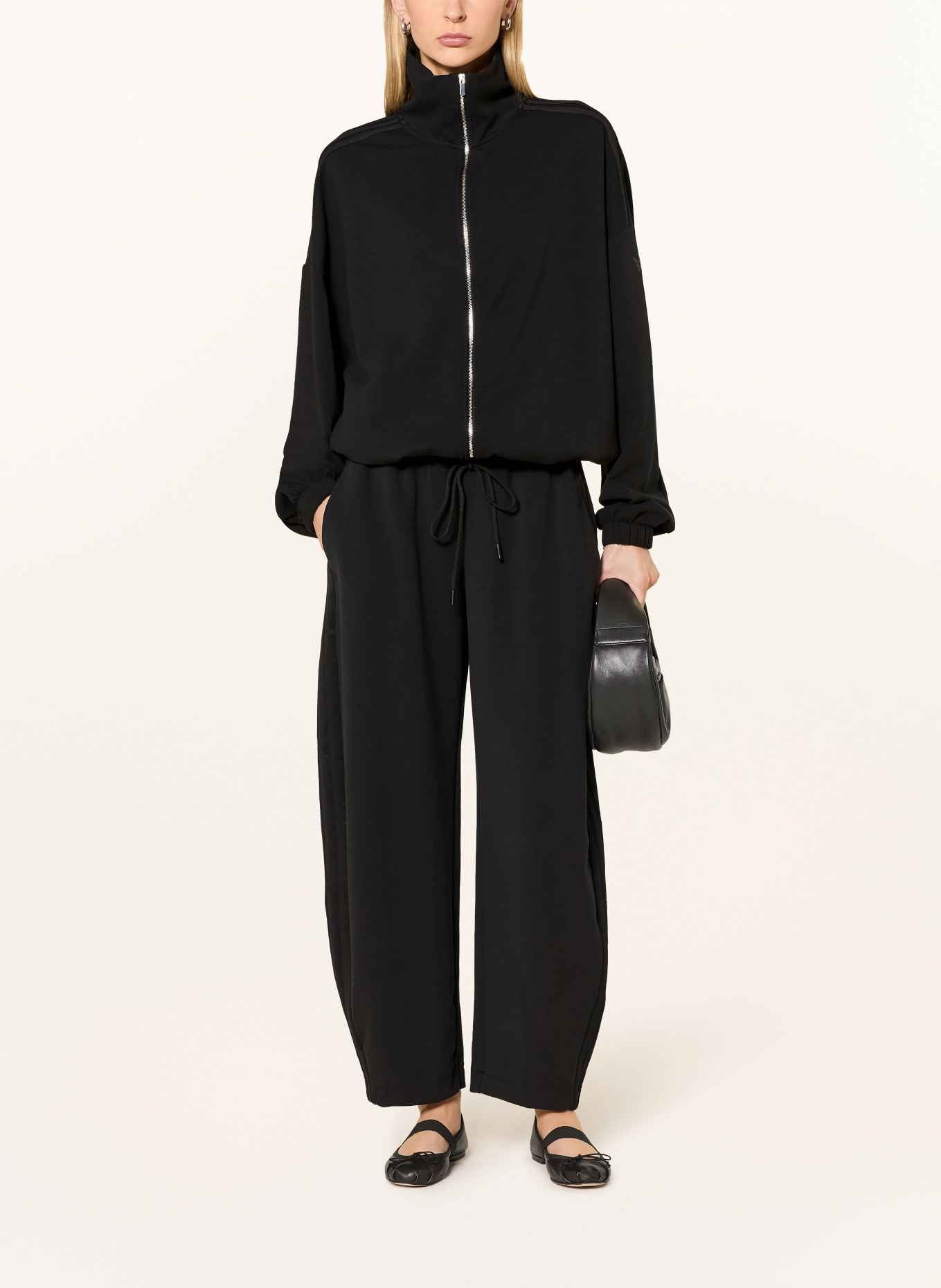 adidas Originals Full-zip sweatshirt: BLACK