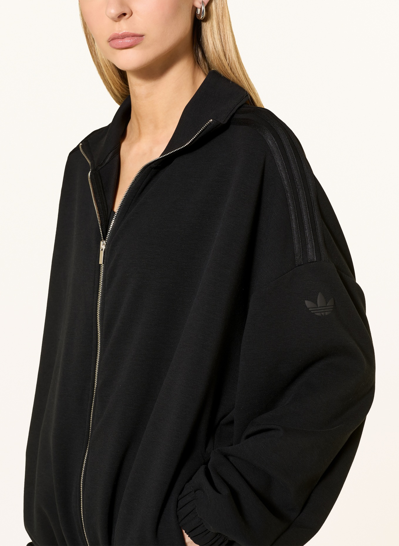 adidas Originals Full-zip sweatshirt: BLACK