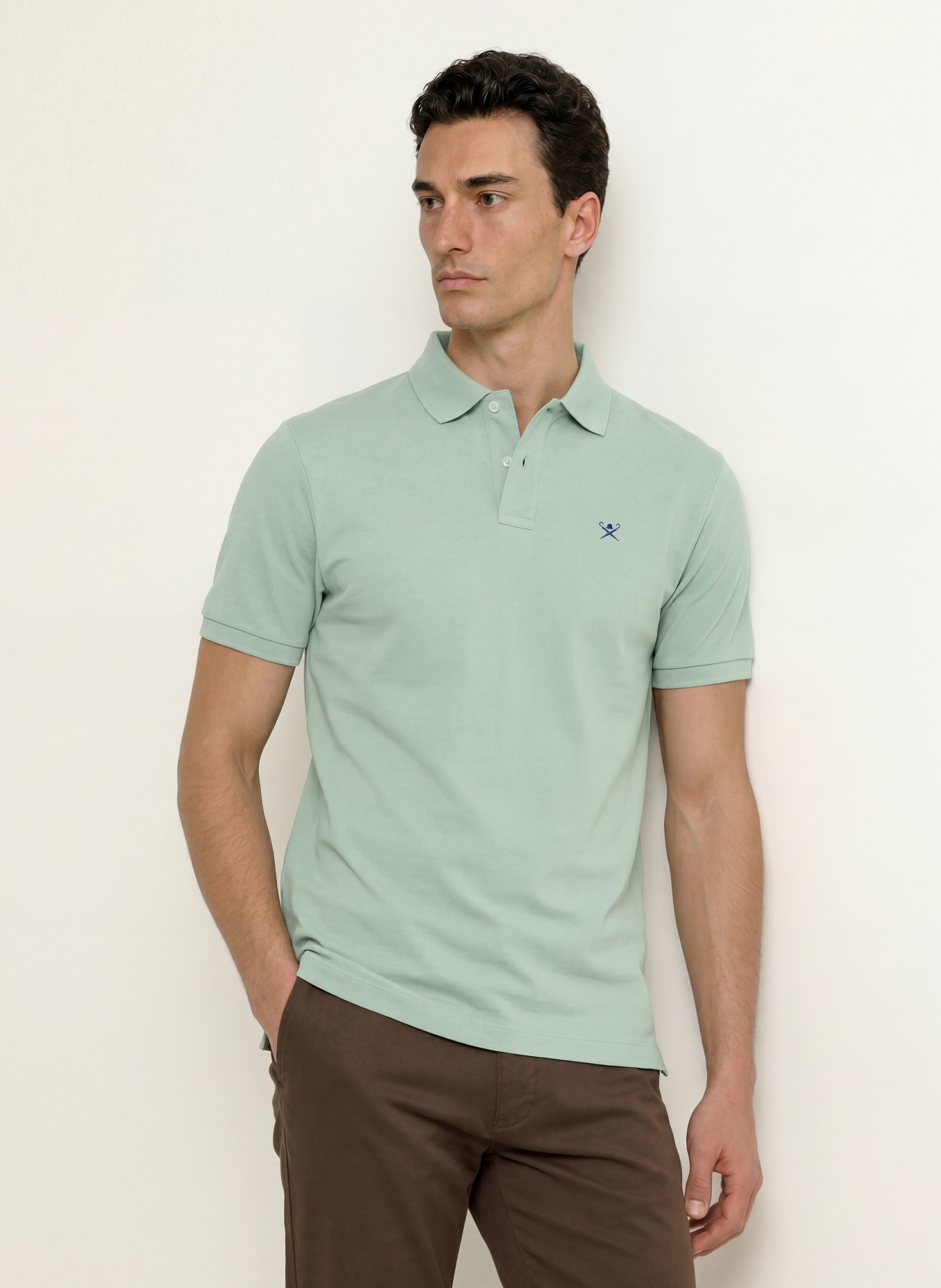 HACKETT LONDON Koszulka polo Piqué, krój slim fit: MIĘTOWY