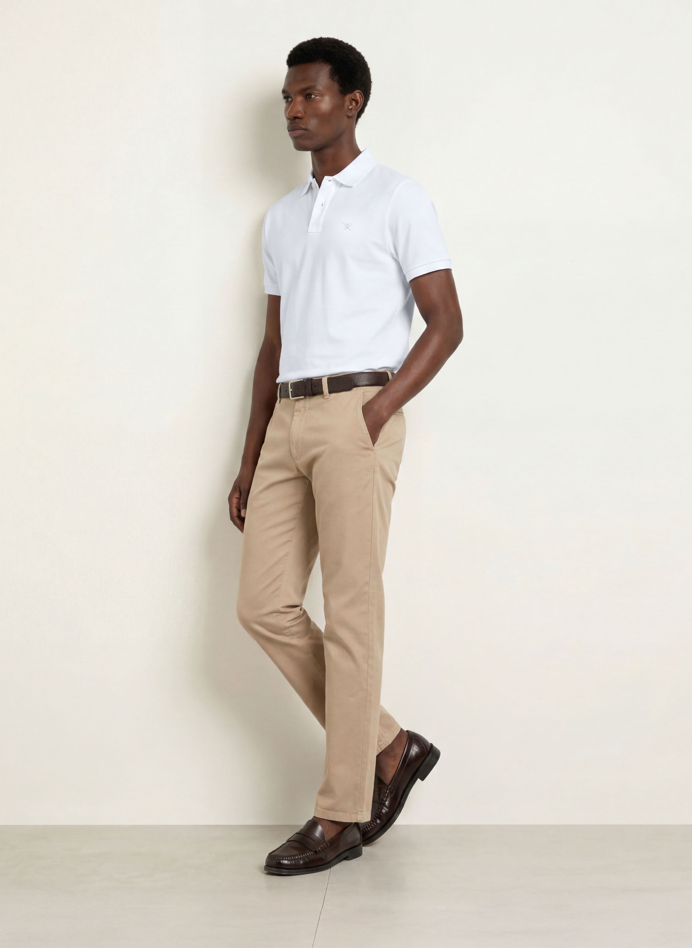 HACKETT LONDON Koszulka polo Piqué, krój slim fit: BIAŁY