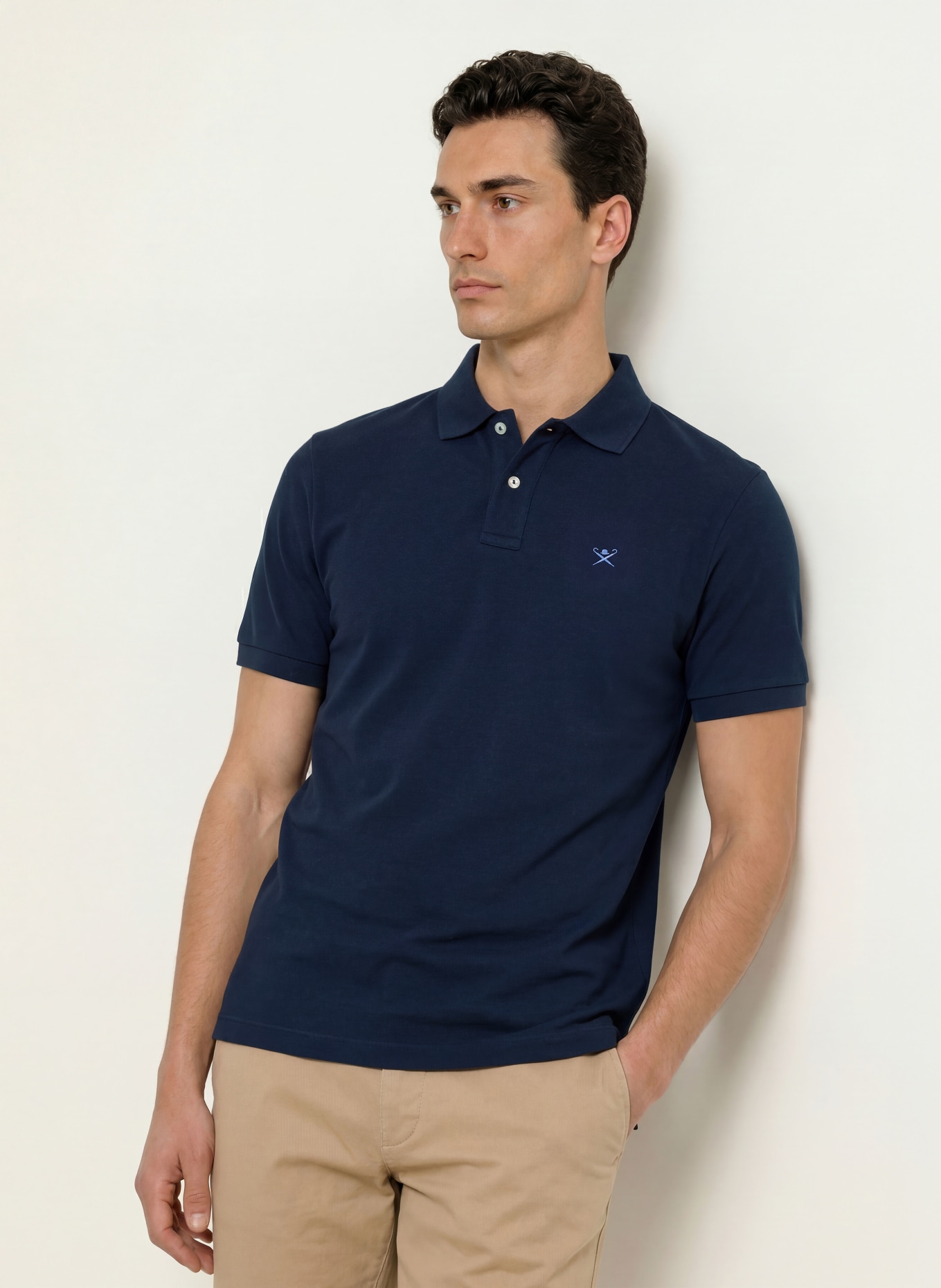 HACKETT LONDON Koszulka polo Piqué, krój slim fit: GRANATOWY