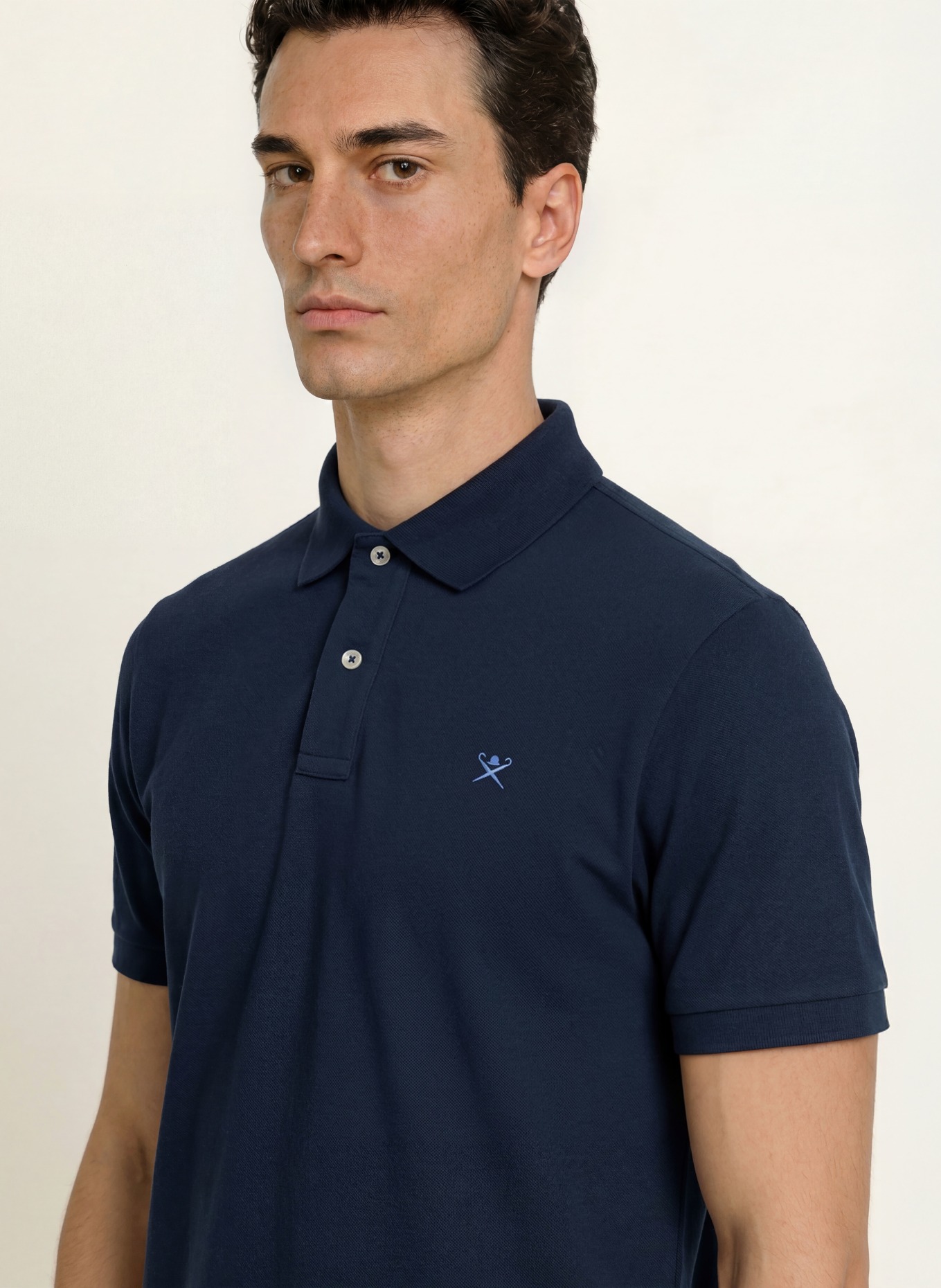 HACKETT LONDON Koszulka polo Piqué, krój slim fit: GRANATOWY