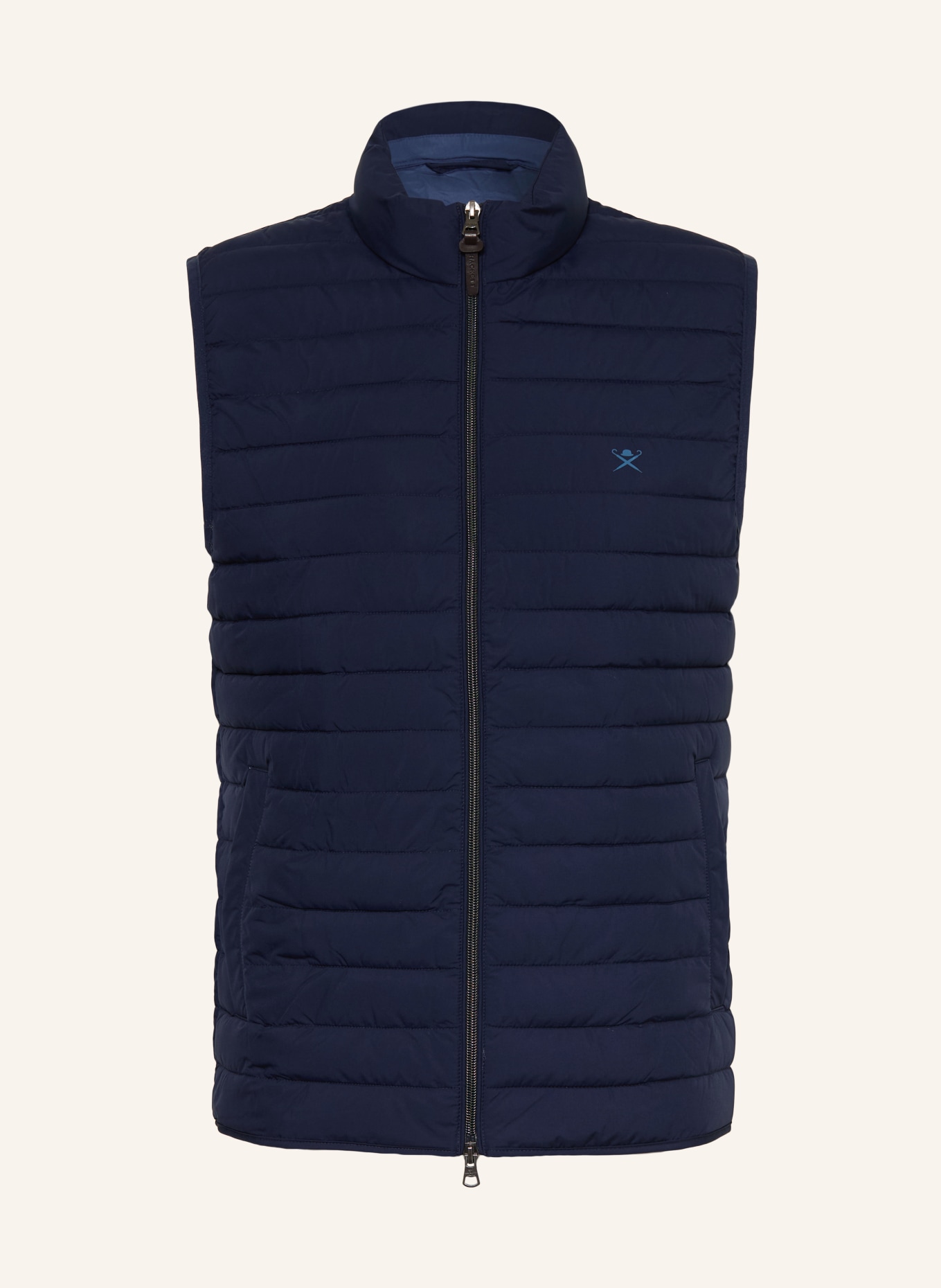 HACKETT LONDON Quilted vest GILET: DARK BLUE