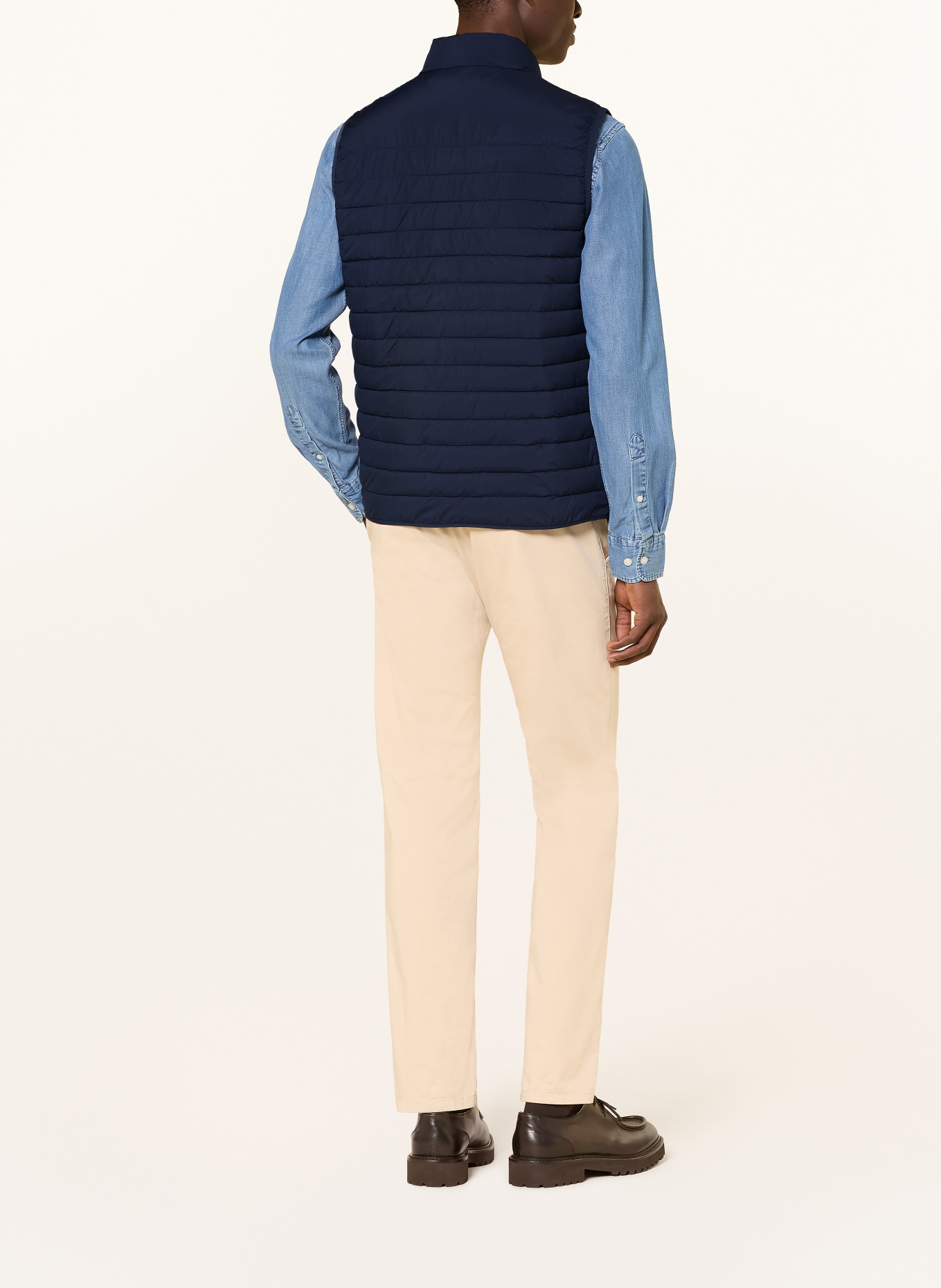 HACKETT LONDON Quilted vest GILET: DARK BLUE