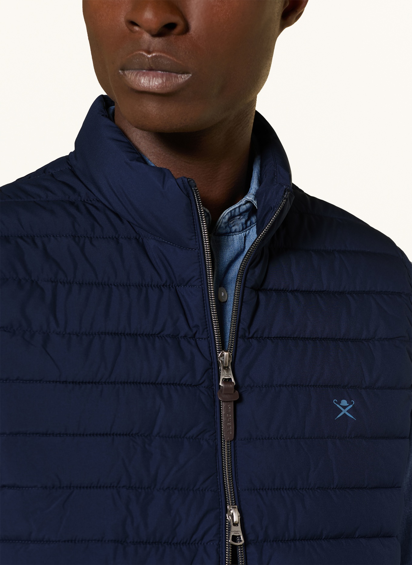 HACKETT LONDON Quilted vest GILET: DARK BLUE