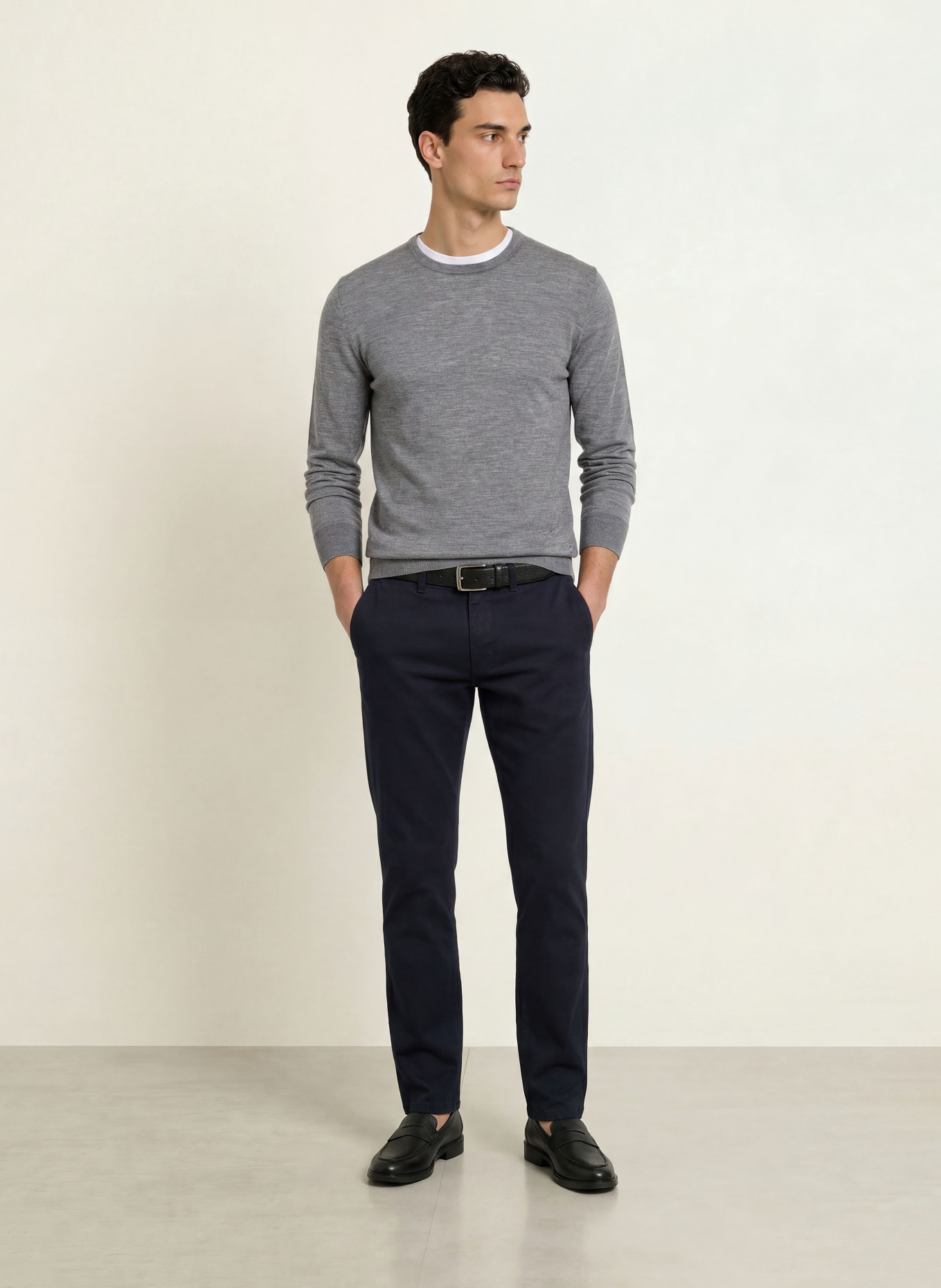HACKETT LONDON Sweter z wełny merynosowej: SZARY