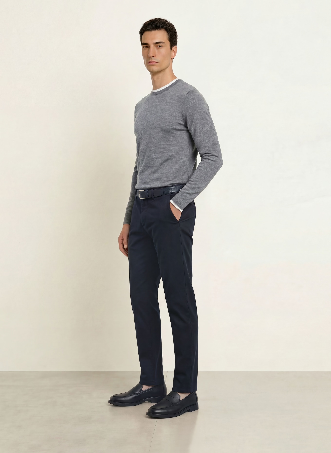 HACKETT LONDON Sweter z wełny merynosowej: SZARY
