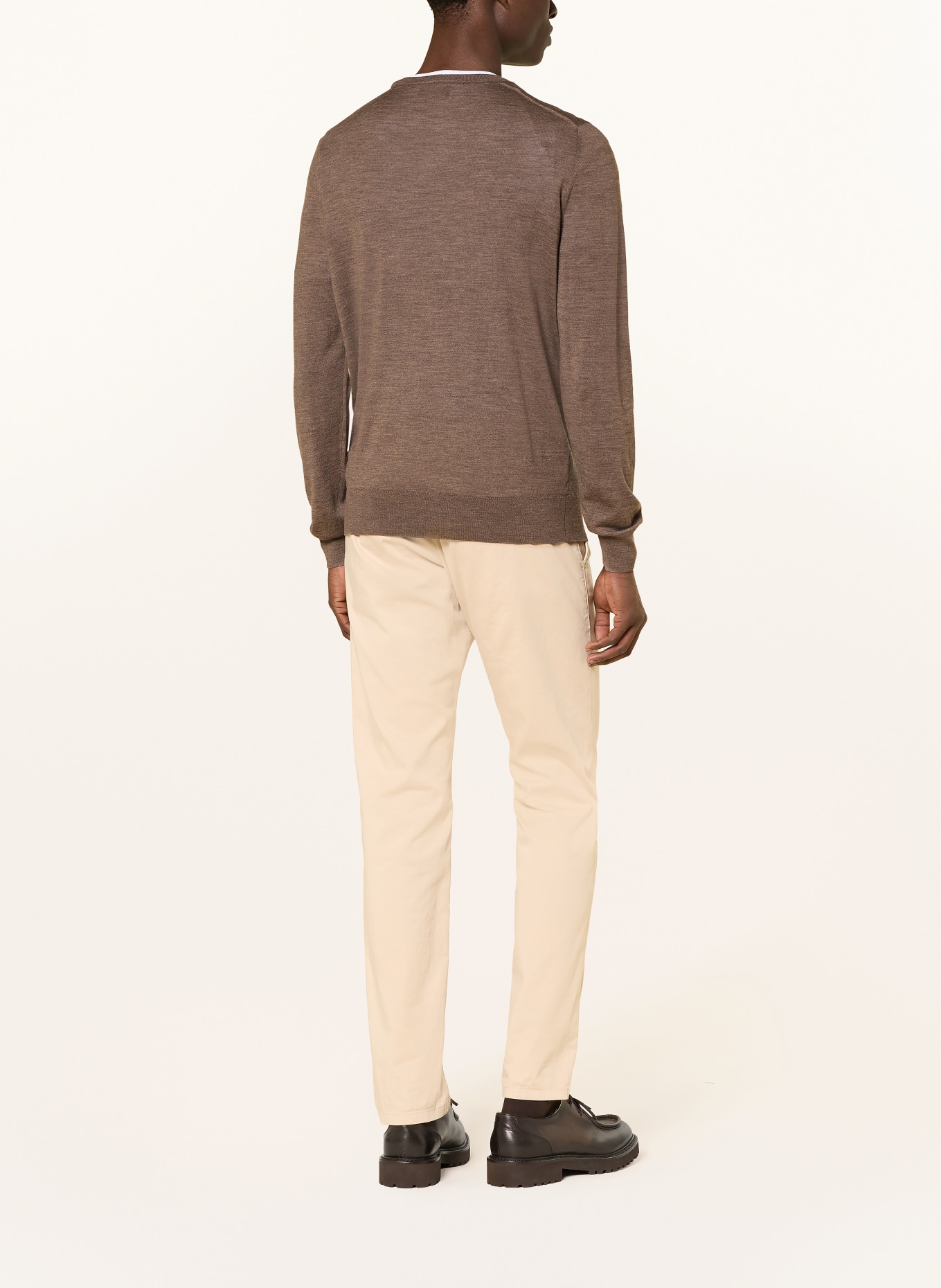 HACKETT LONDON Merino wool sweaters: BROWN