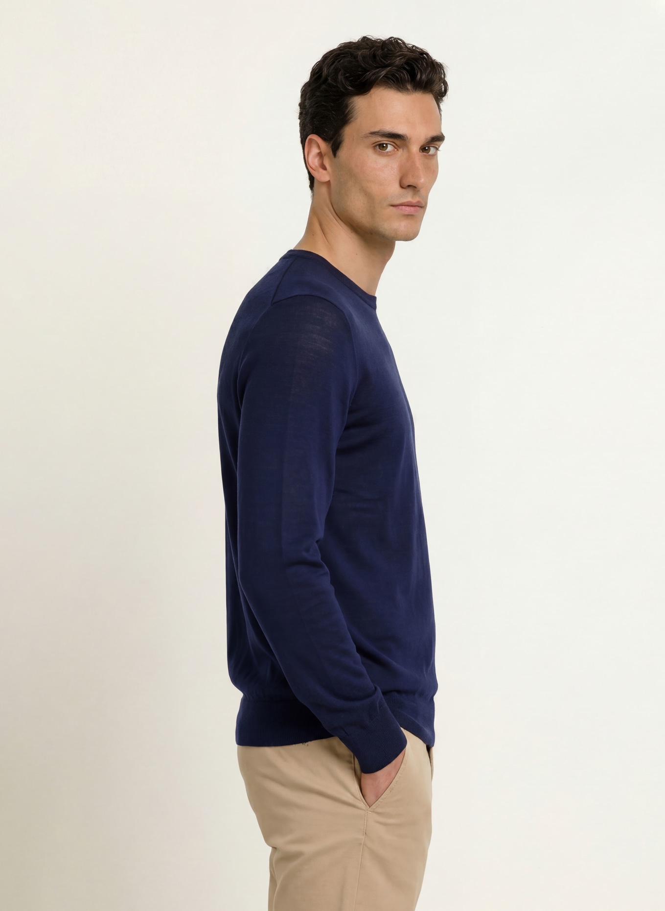 HACKETT LONDON Merino wool sweaters: DARK BLUE