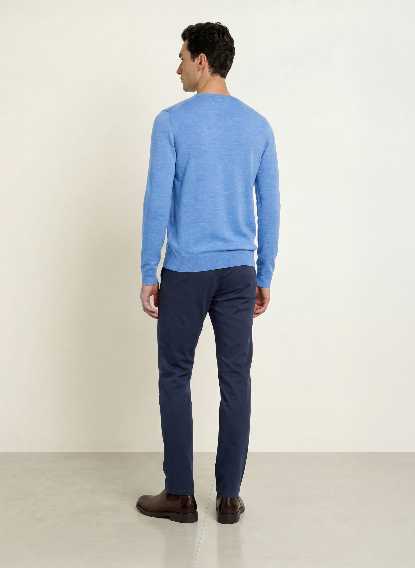 HACKETT LONDON Sweter z wełny merynosowej: JASNONIEBIESKI