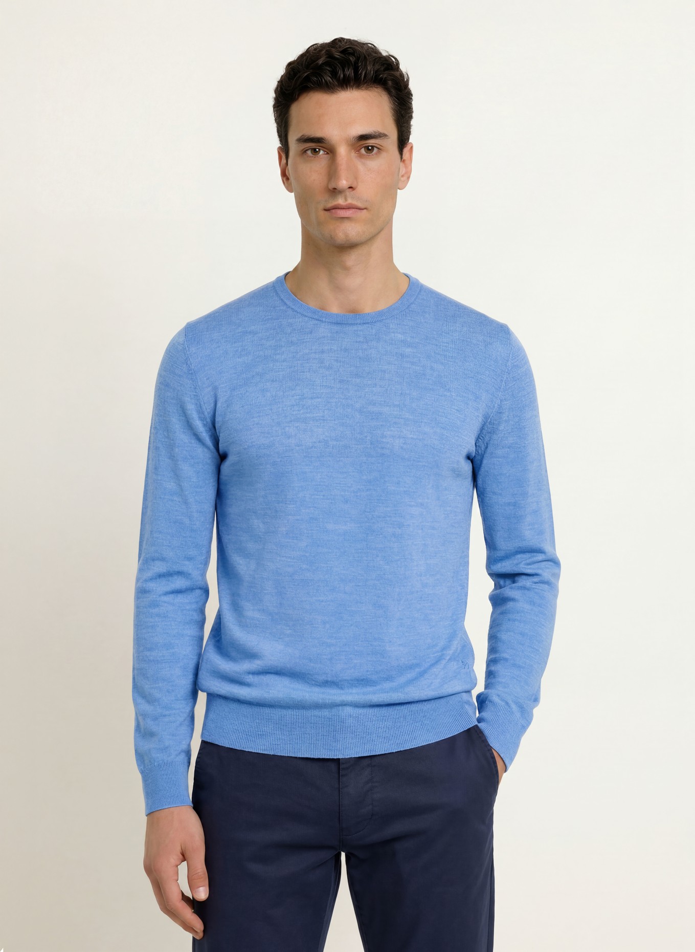 HACKETT LONDON Sweter z wełny merynosowej: JASNONIEBIESKI