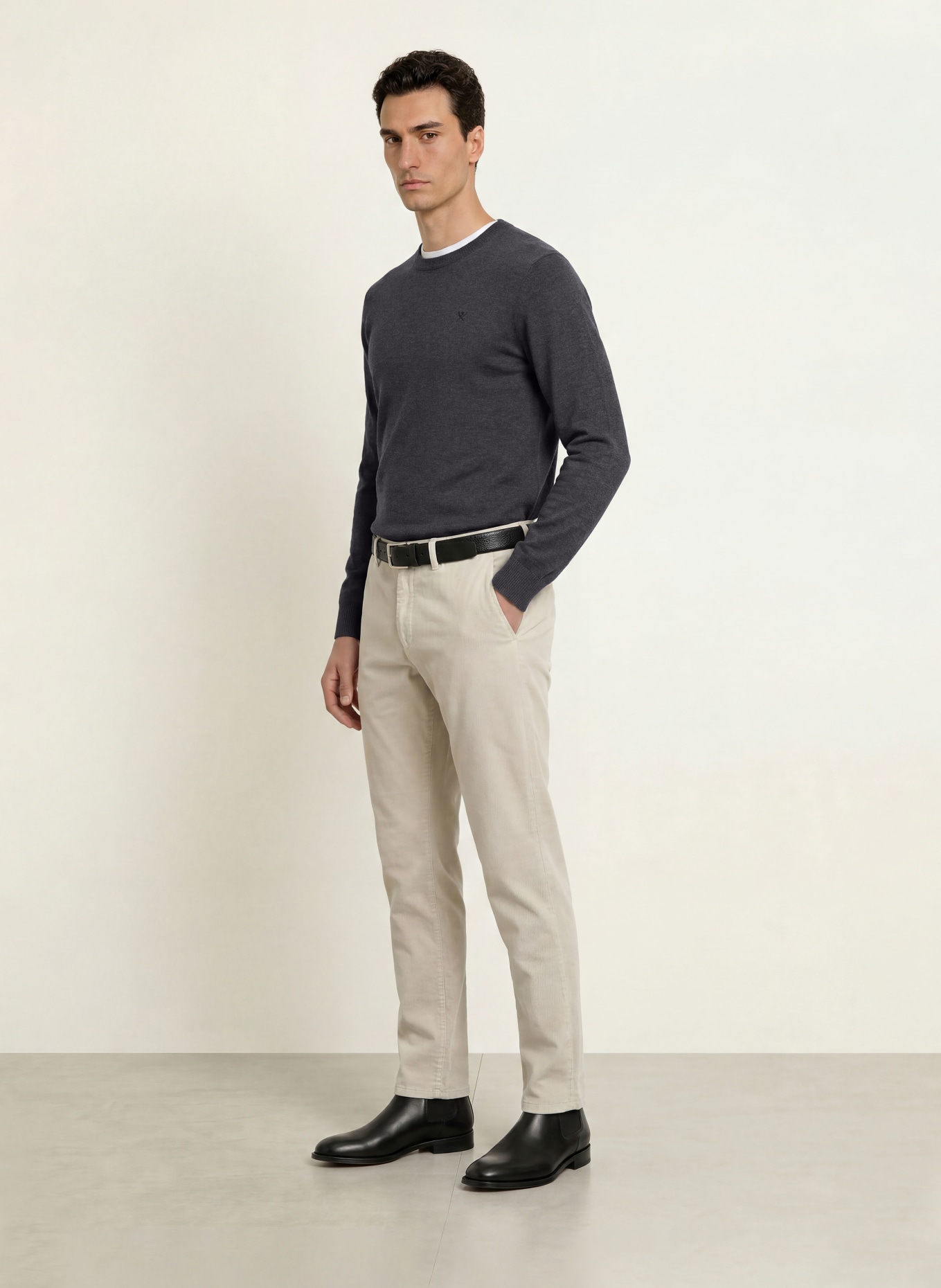 HACKETT LONDON Sweter: CZIEMNOSZARY