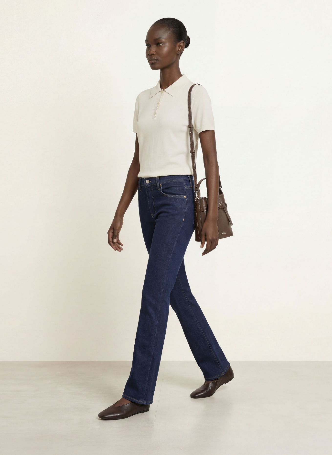 Calvin Klein Pletená polokošile: KRÉMOVÁ
