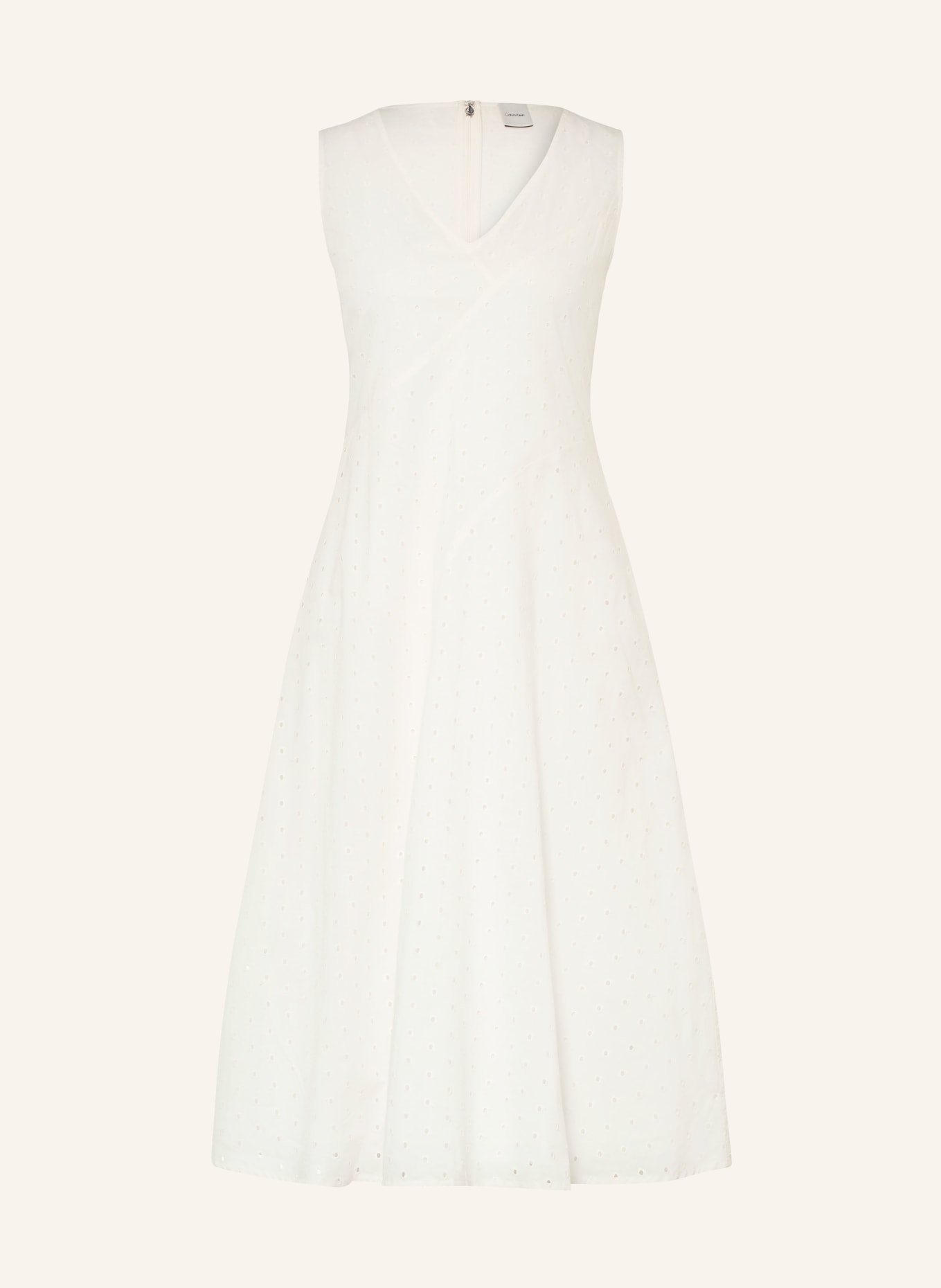 Calvin Klein Kleid aus Lochspitze: ECRU