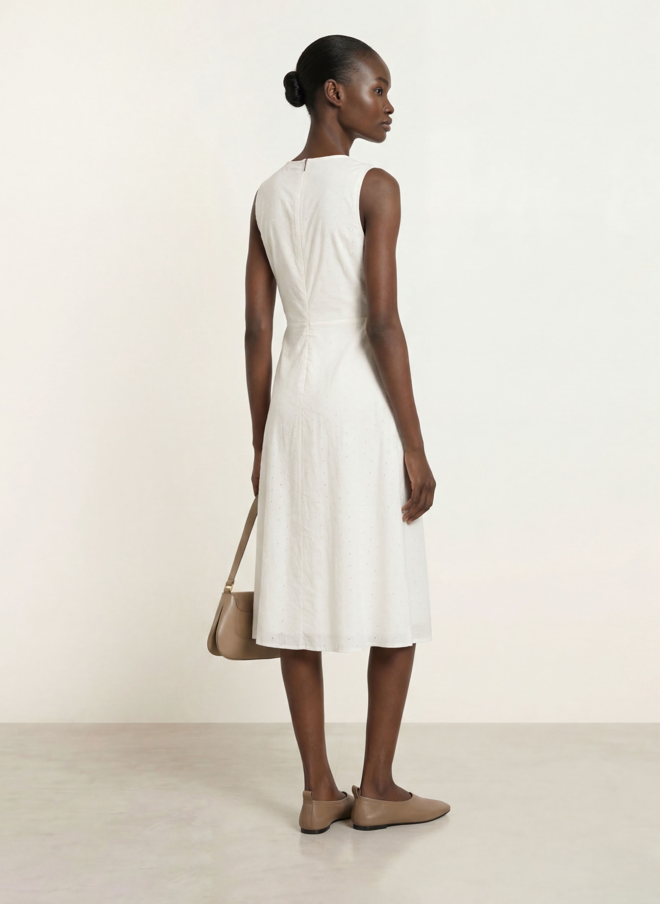 Calvin Klein Kleid aus Lochspitze: ECRU