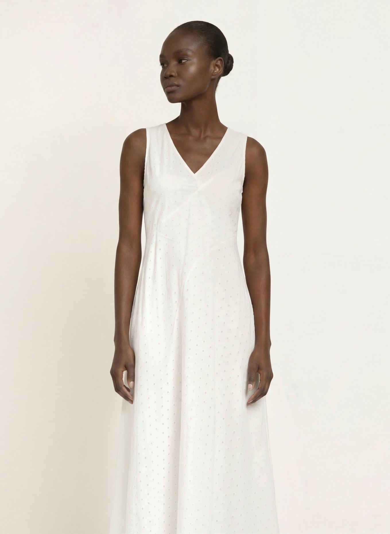 Calvin Klein Kleid aus Lochspitze: ECRU