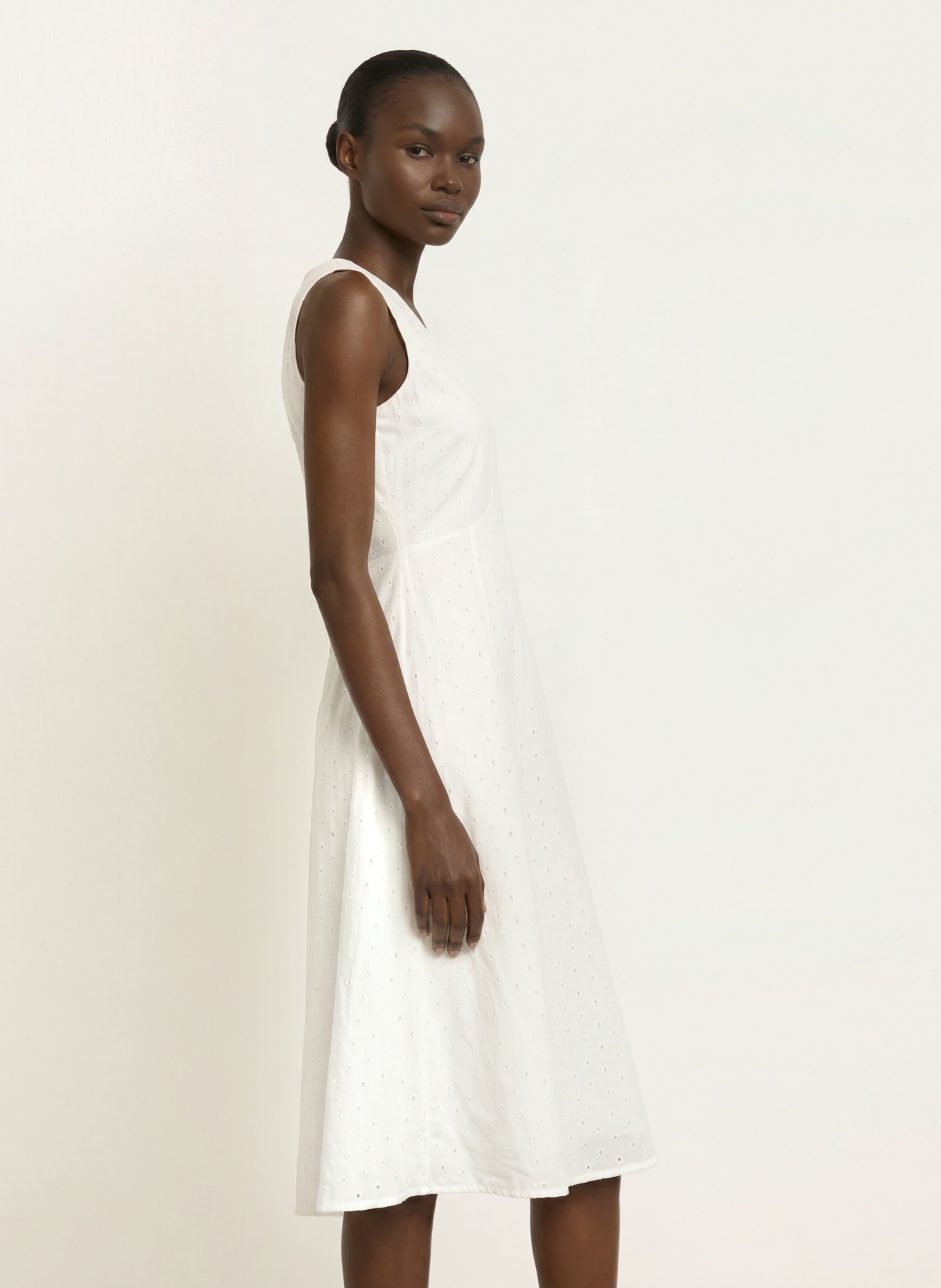 Calvin Klein Kleid aus Lochspitze: ECRU