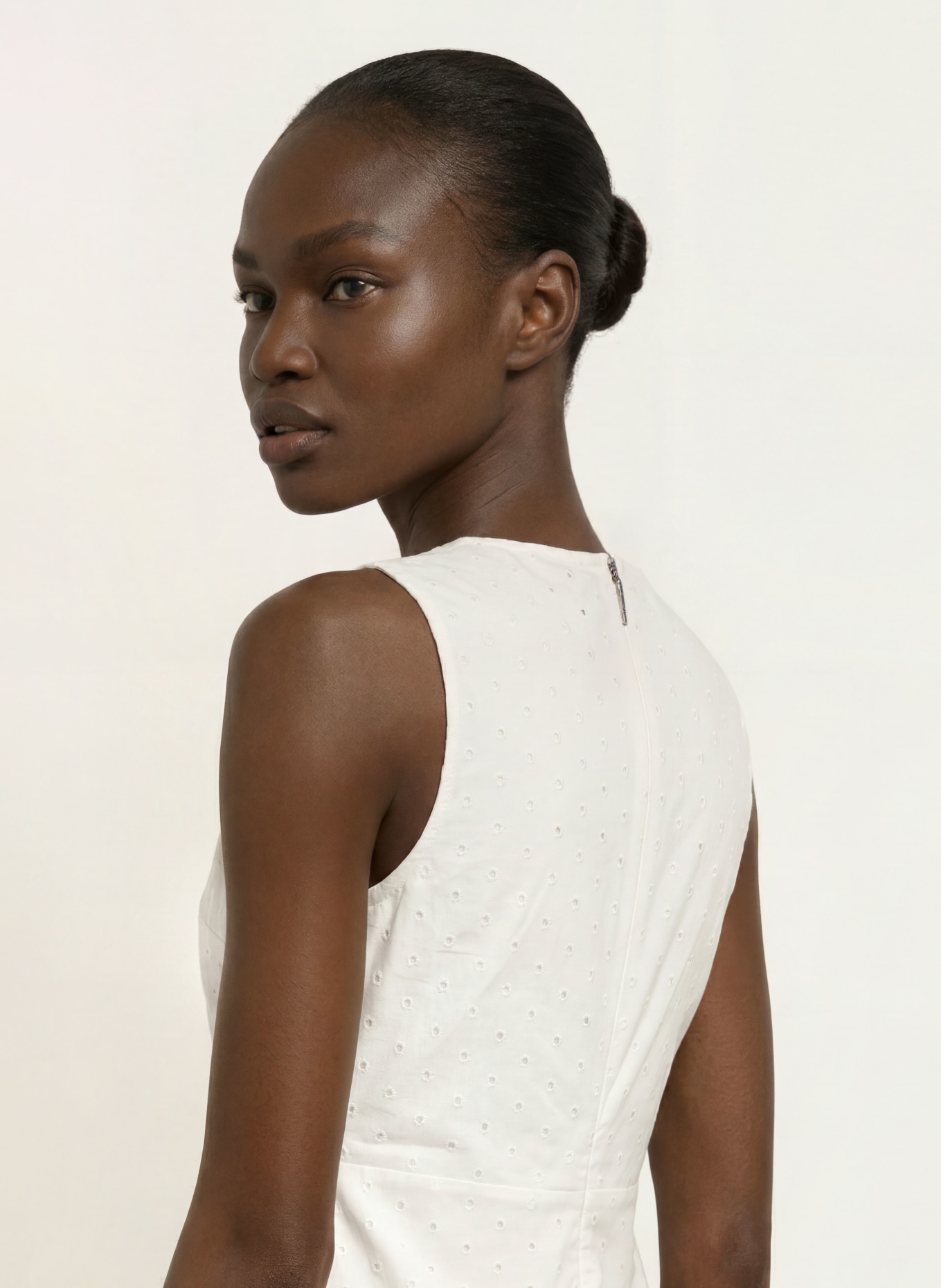 Calvin Klein Kleid aus Lochspitze: ECRU