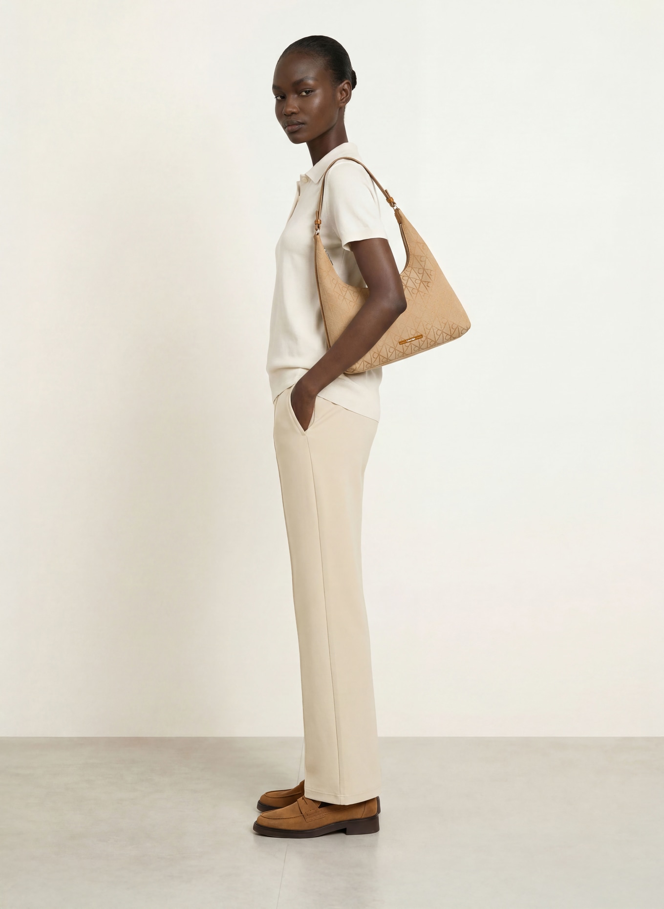 Calvin Klein Jersey pants: ECRU