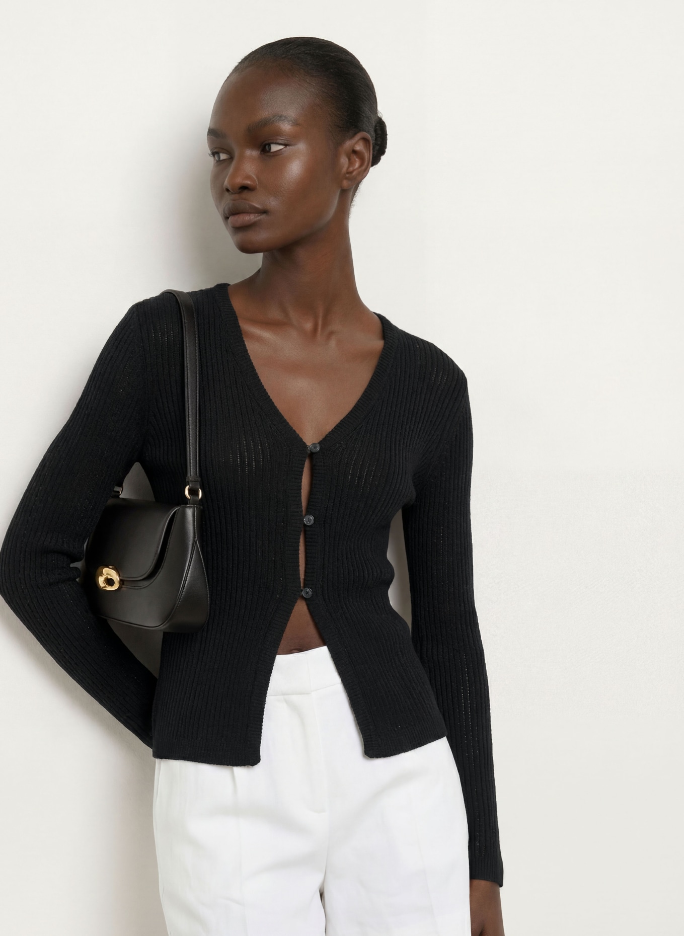 Calvin Klein Gebreid vest: ZWART