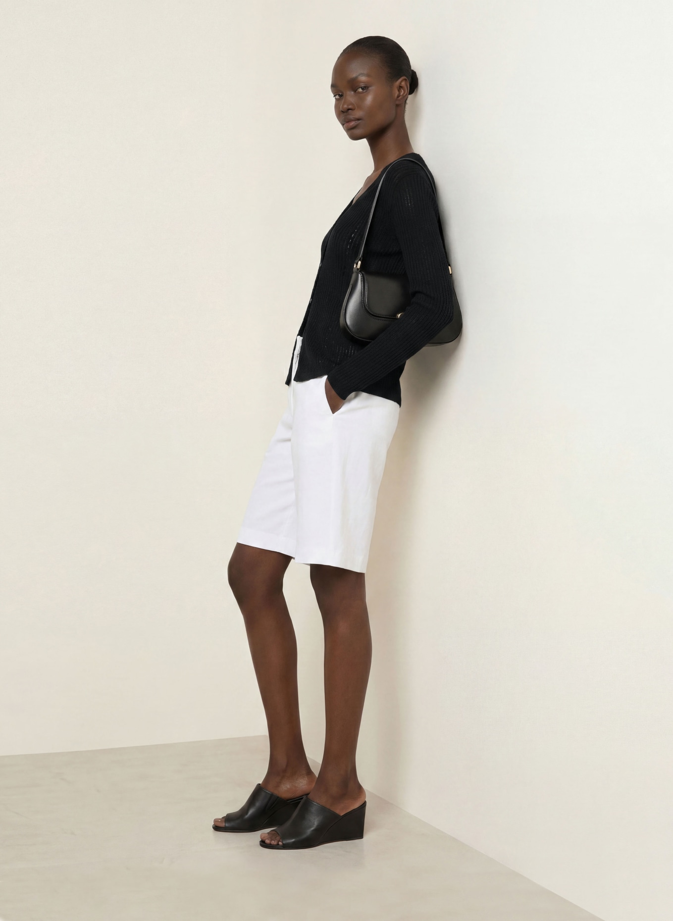Calvin Klein Gebreid vest: ZWART