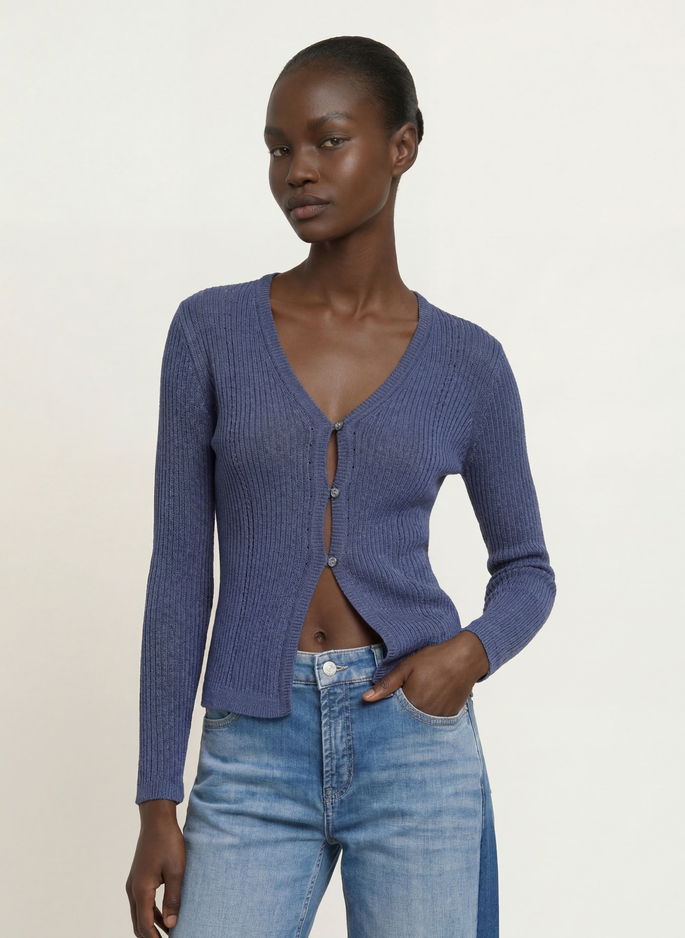 Calvin Klein Gebreid vest: BLAUW