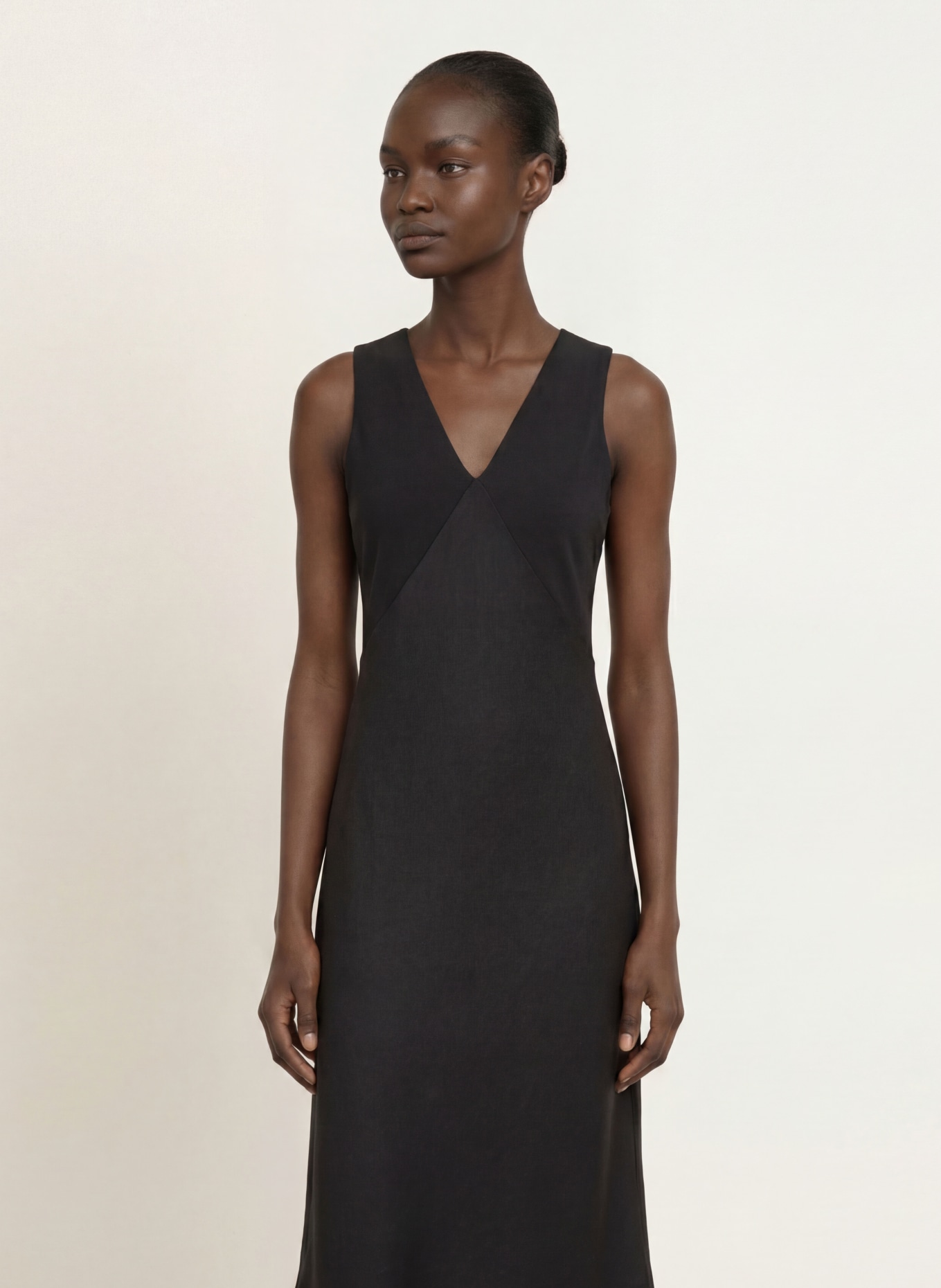 Calvin Klein Mixed-fabric dress: BLACK