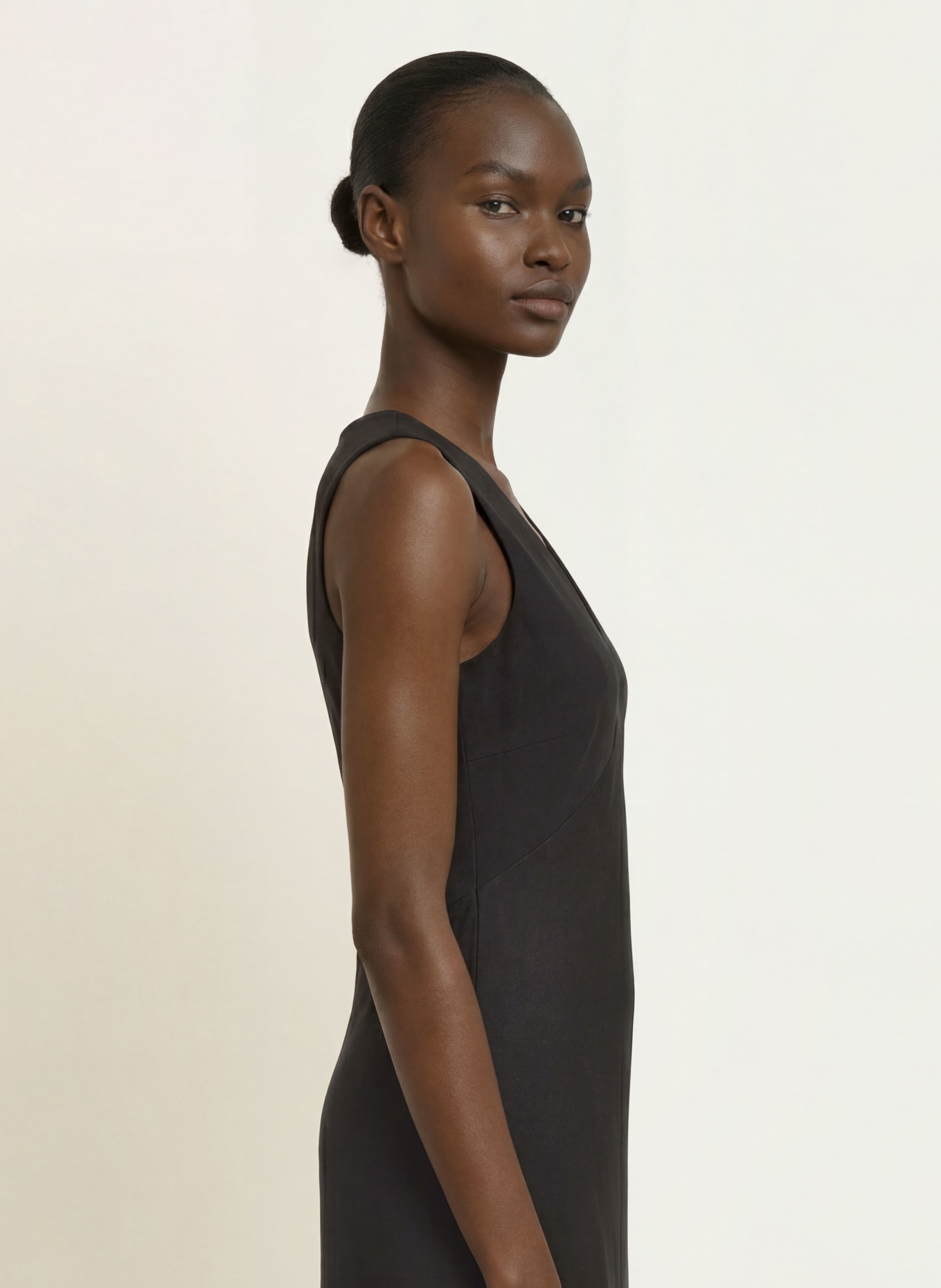 Calvin Klein Mixed-fabric dress: BLACK
