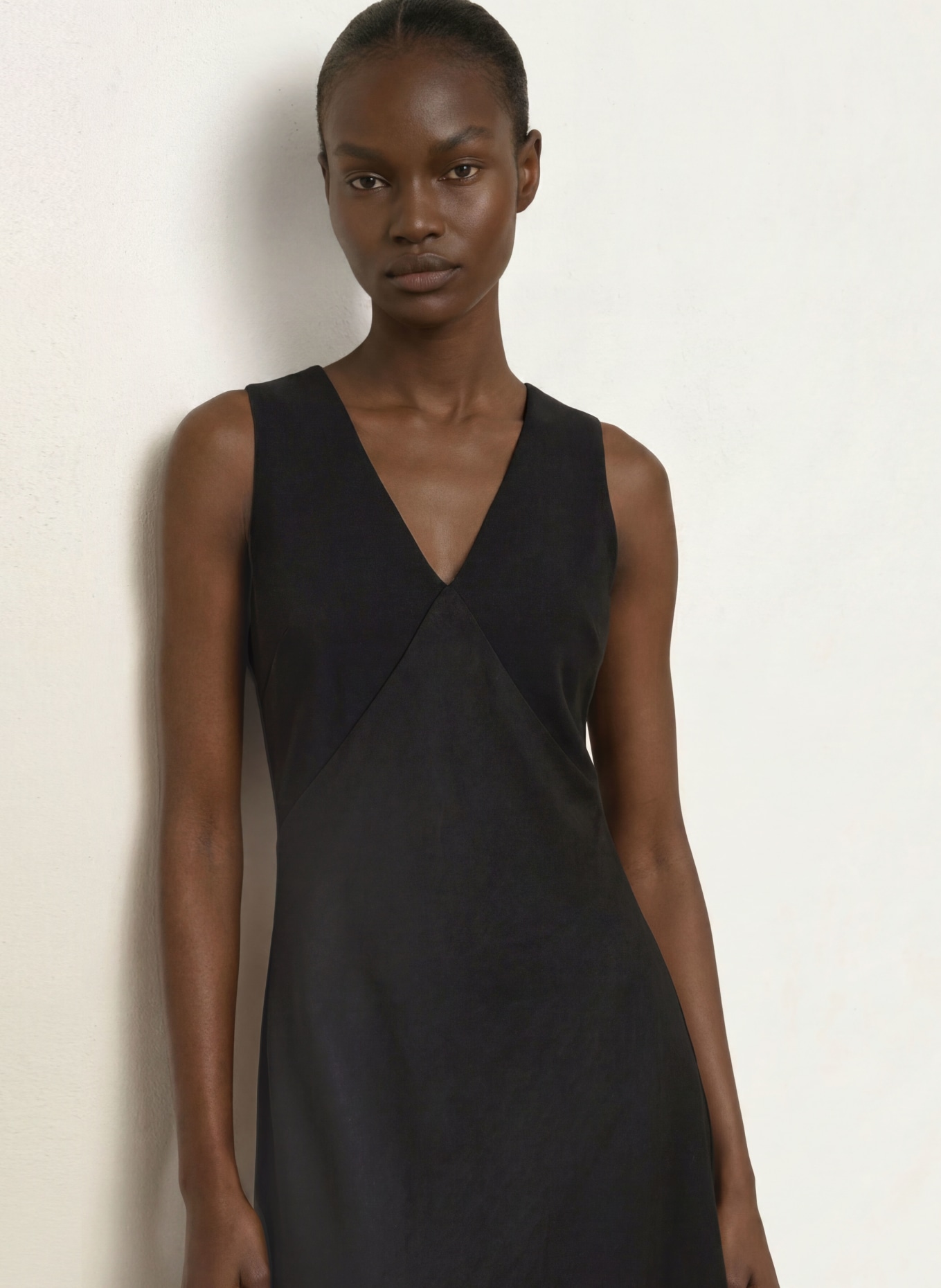 Calvin Klein Mixed-fabric dress: BLACK