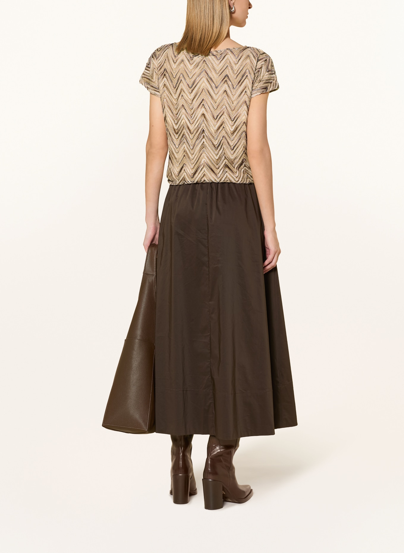 s.Oliver BLACK LABEL Gebreid shirt: LICHTBRUIN / BRUIN / BEIGE