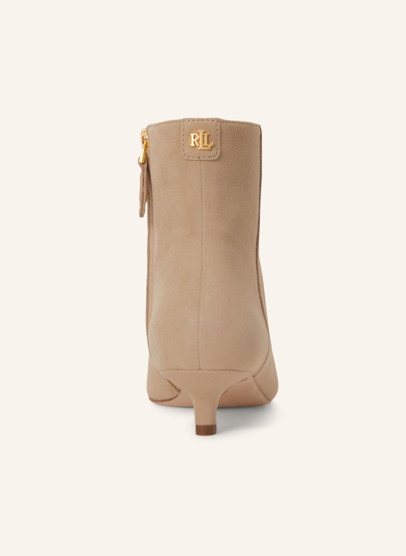 LAUREN RALPH LAUREN Kotníkové boty: BÉŽOVÁ / ZLATÁ