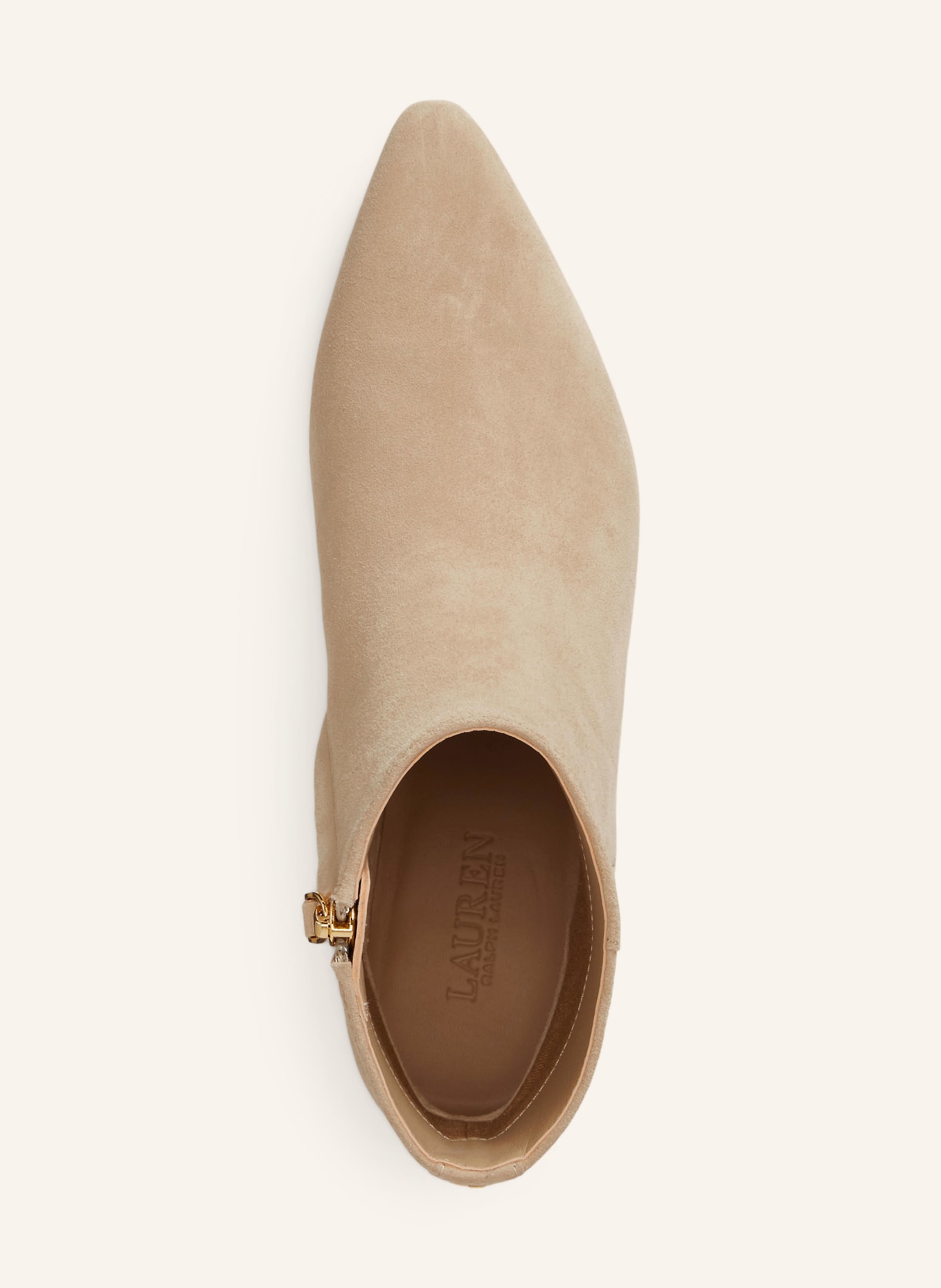 LAUREN RALPH LAUREN Kotníkové boty: BÉŽOVÁ / ZLATÁ