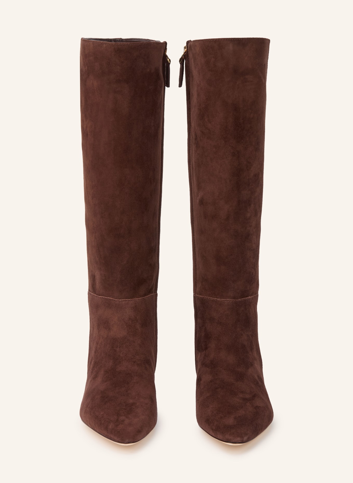 LAUREN RALPH LAUREN Laarzen FRANCESCA: MARRON FONCÉ / GOUD