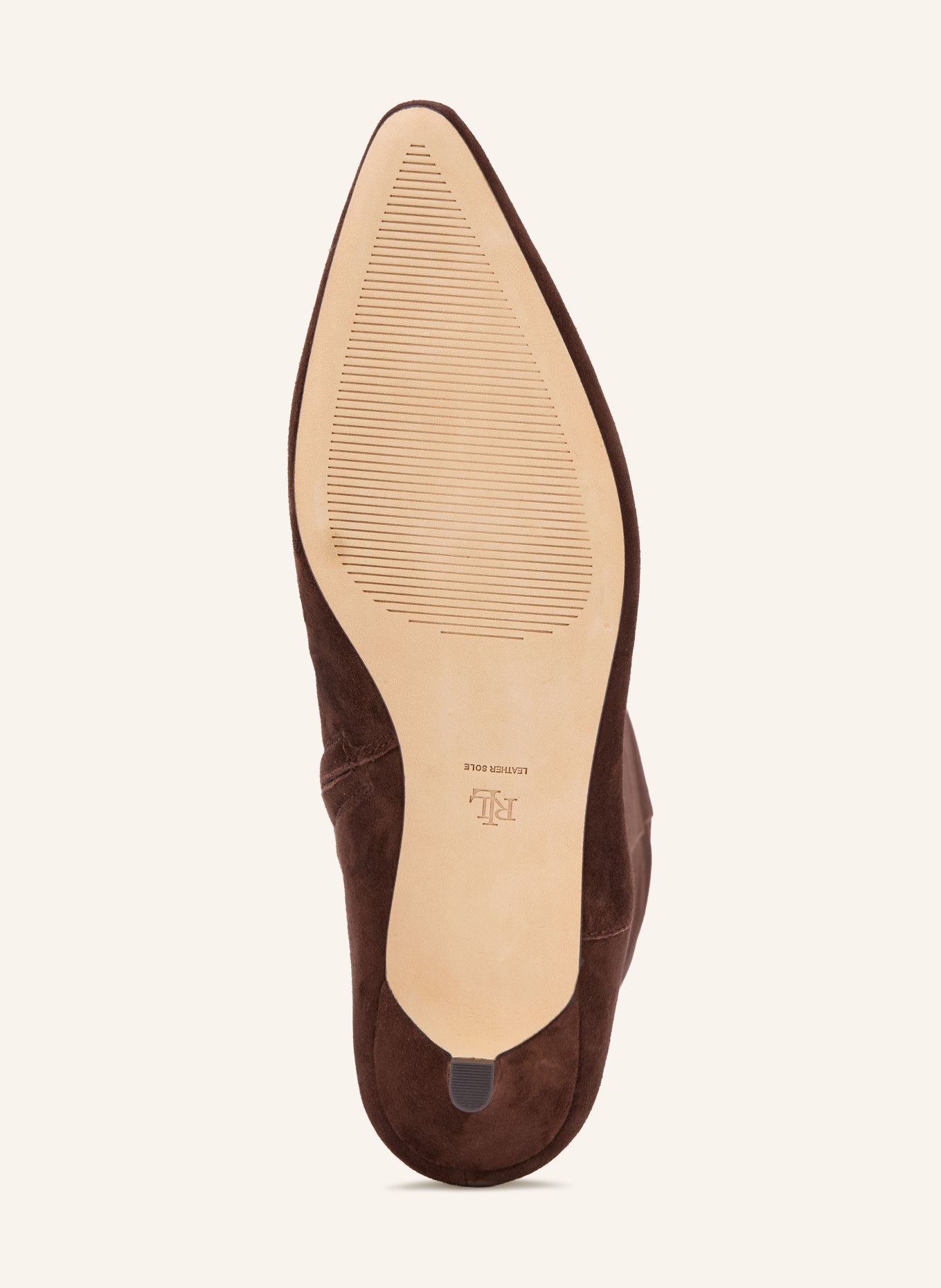 LAUREN RALPH LAUREN Laarzen FRANCESCA: MARRON FONCÉ / GOUD