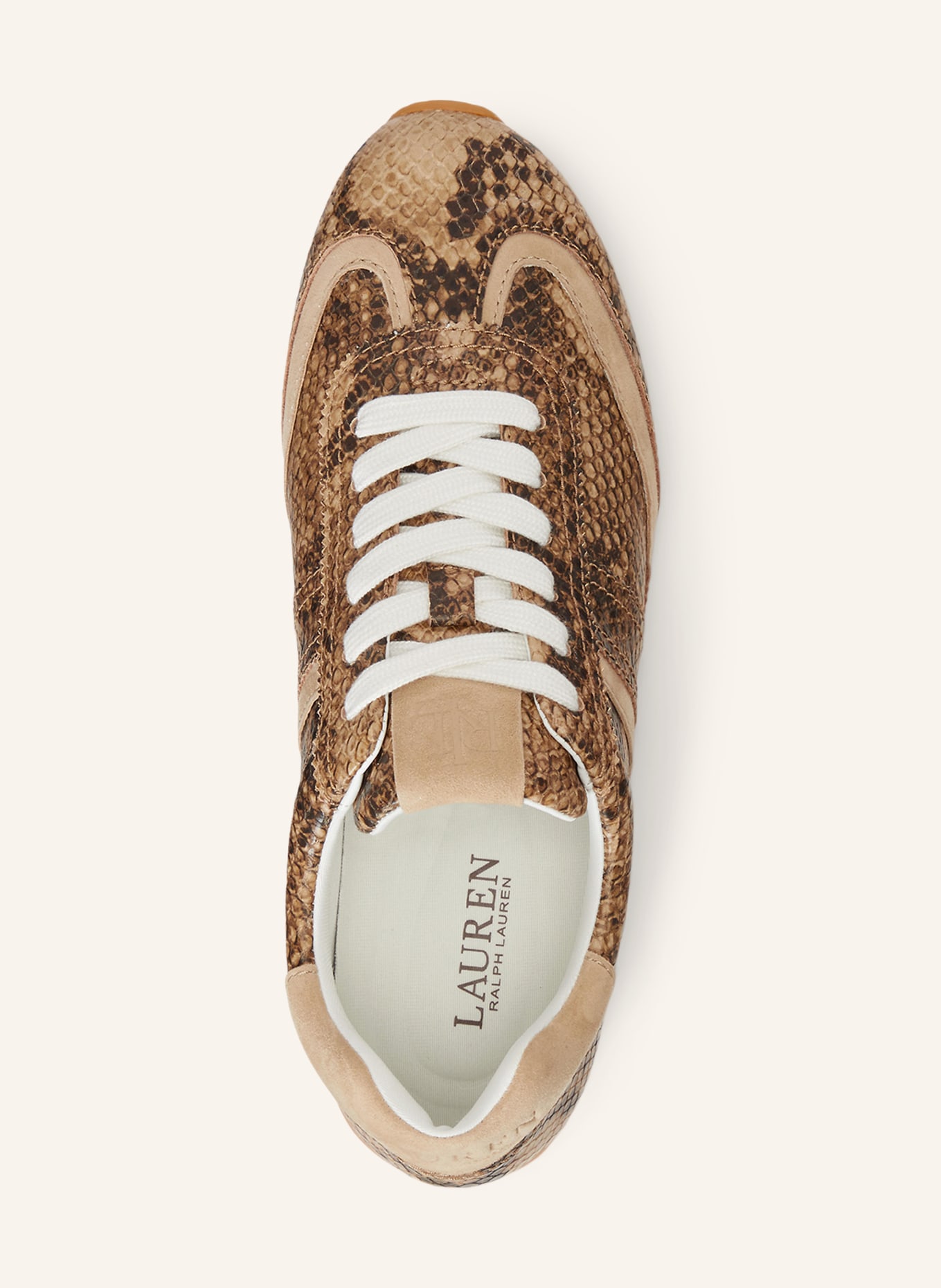 LAUREN RALPH LAUREN Sneakersy DANI: VELBLOUDÍ / TMAVĚ HNĚDÁ / BÉŽOVÁ