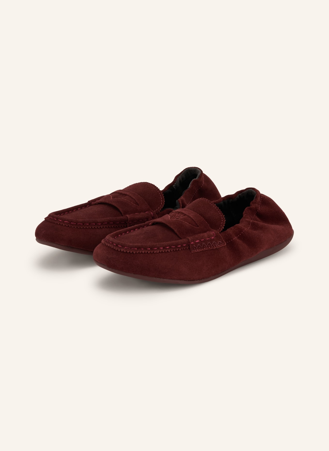 HUGO MYSTIE Moccasins: DARK RED