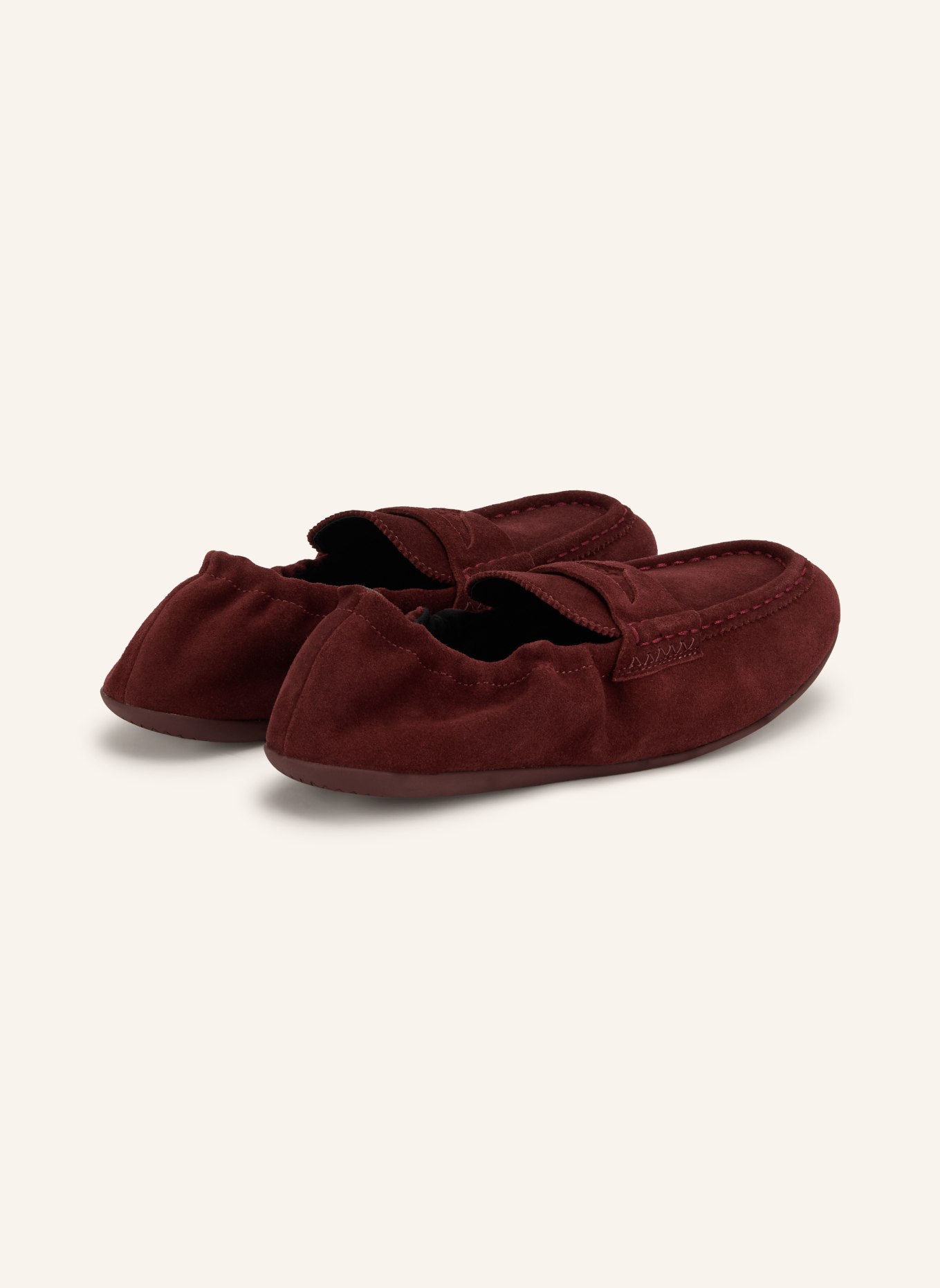 HUGO MYSTIE Moccasins: DARK RED