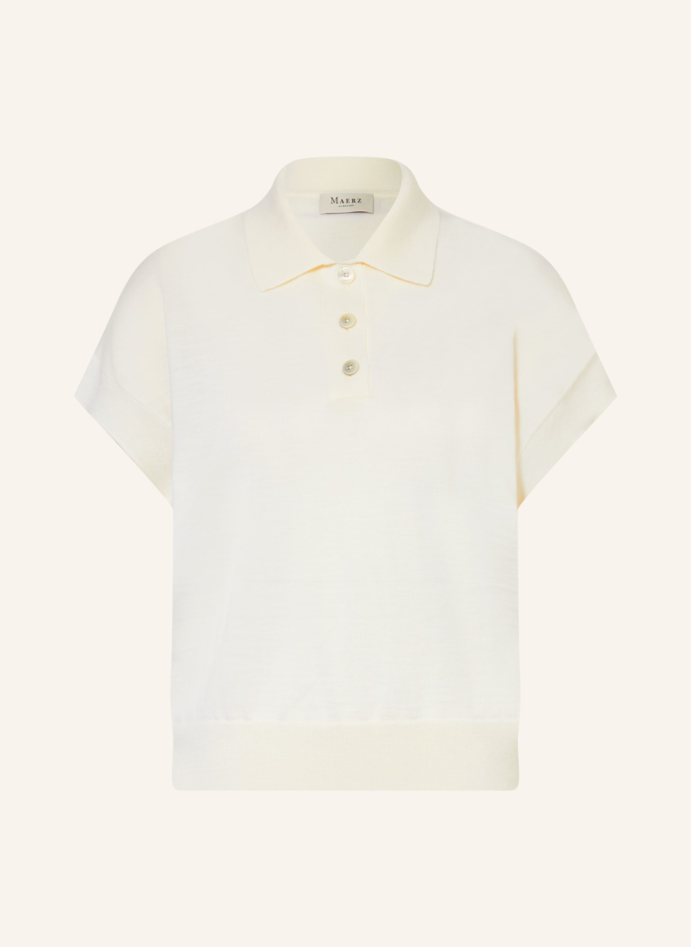 MAERZ MUENCHEN Polo en maille: ÉCRU