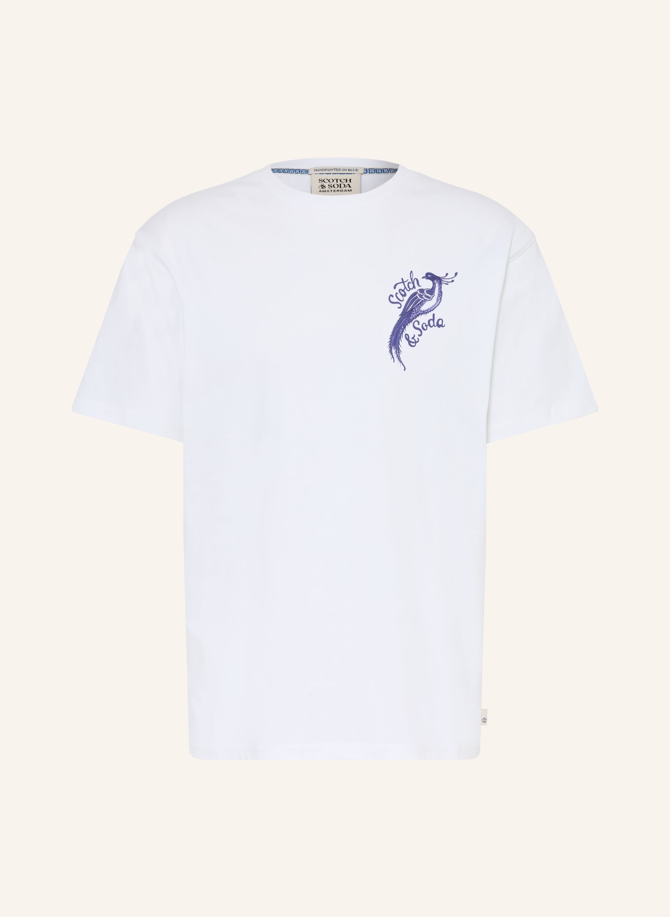 SCOTCH & SODA T-shirt: WHITE / DARK BLUE