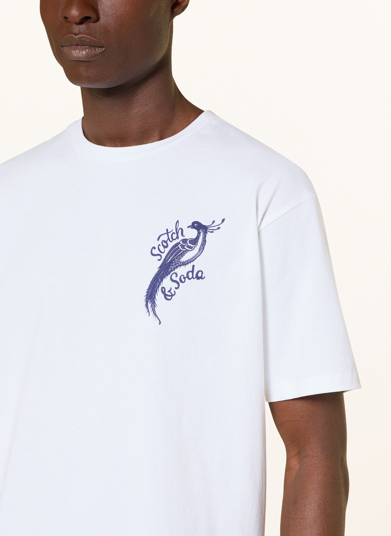 SCOTCH & SODA T-shirt: WHITE / DARK BLUE