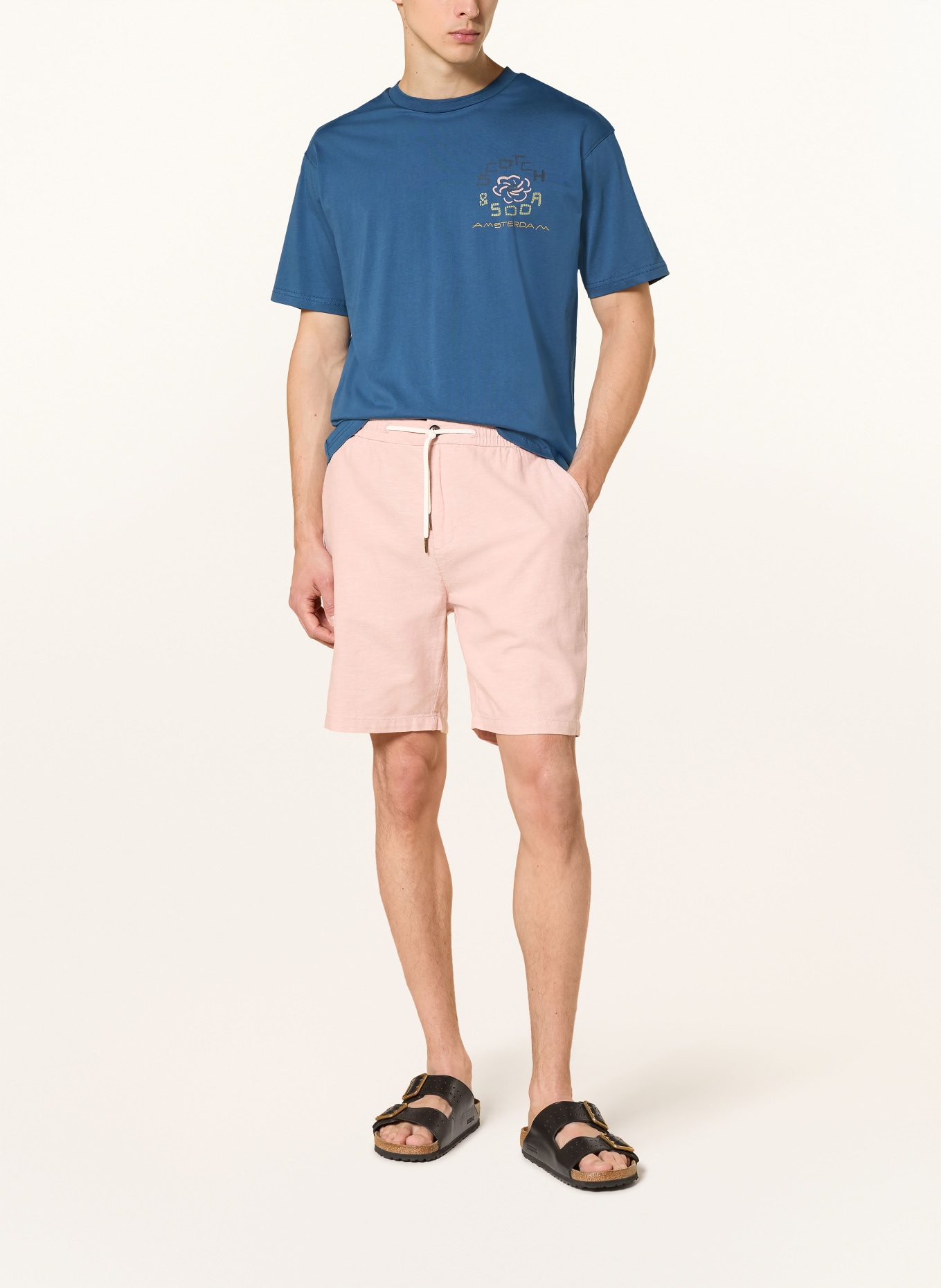 SCOTCH & SODA T-Shirt: BLAU / GELB / GRÜN